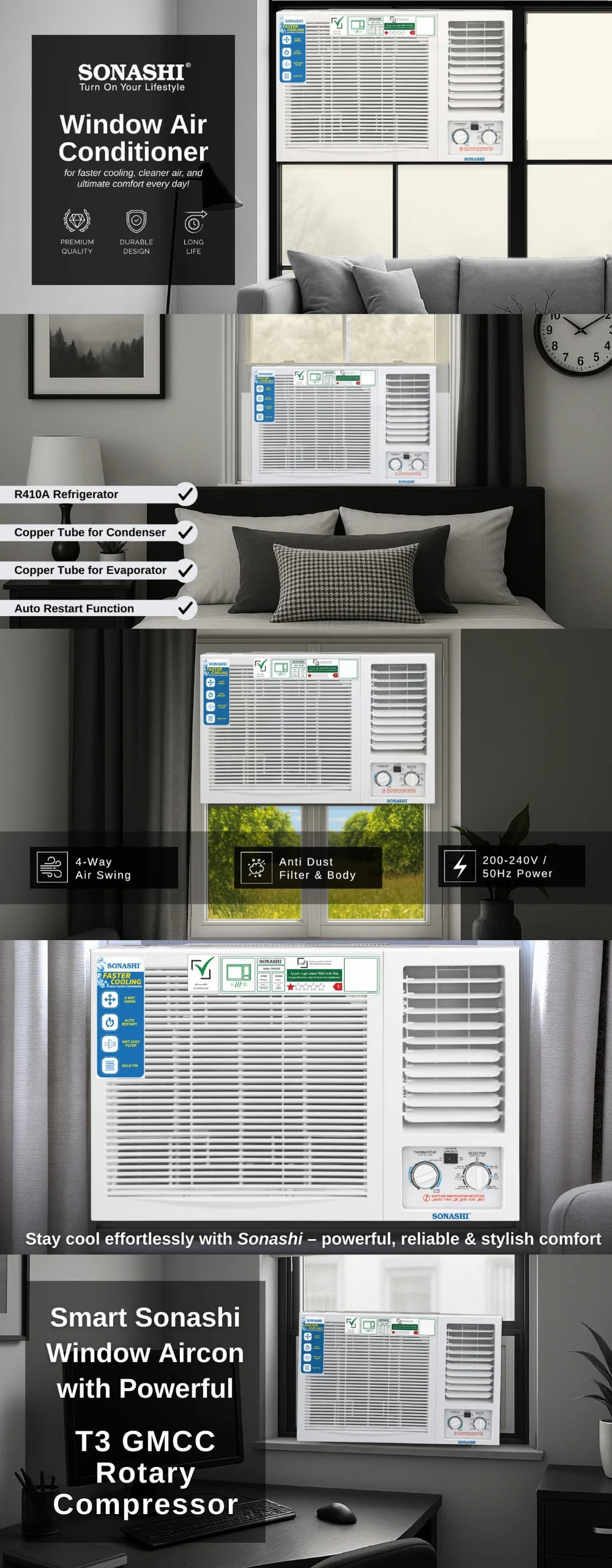 Sonashi Window AC SWA-18002 brochure