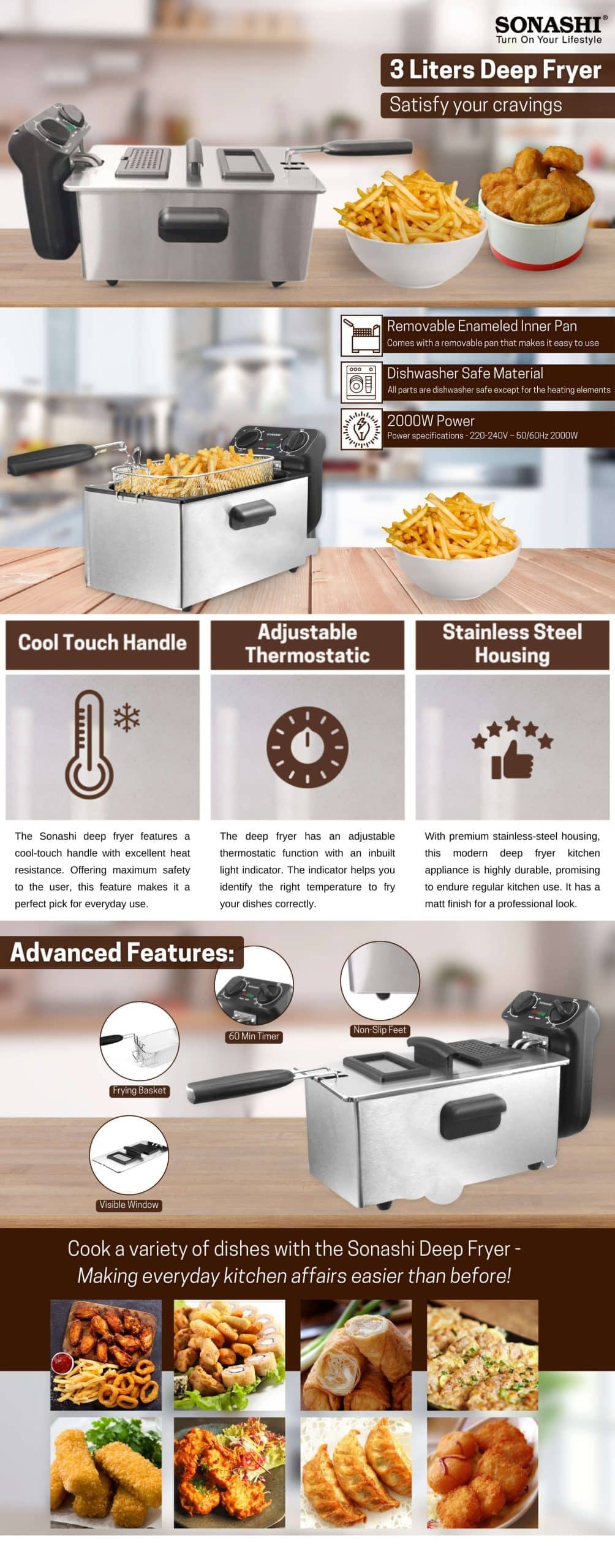 Sonashi Deep Fryer SDF-5011N brochure