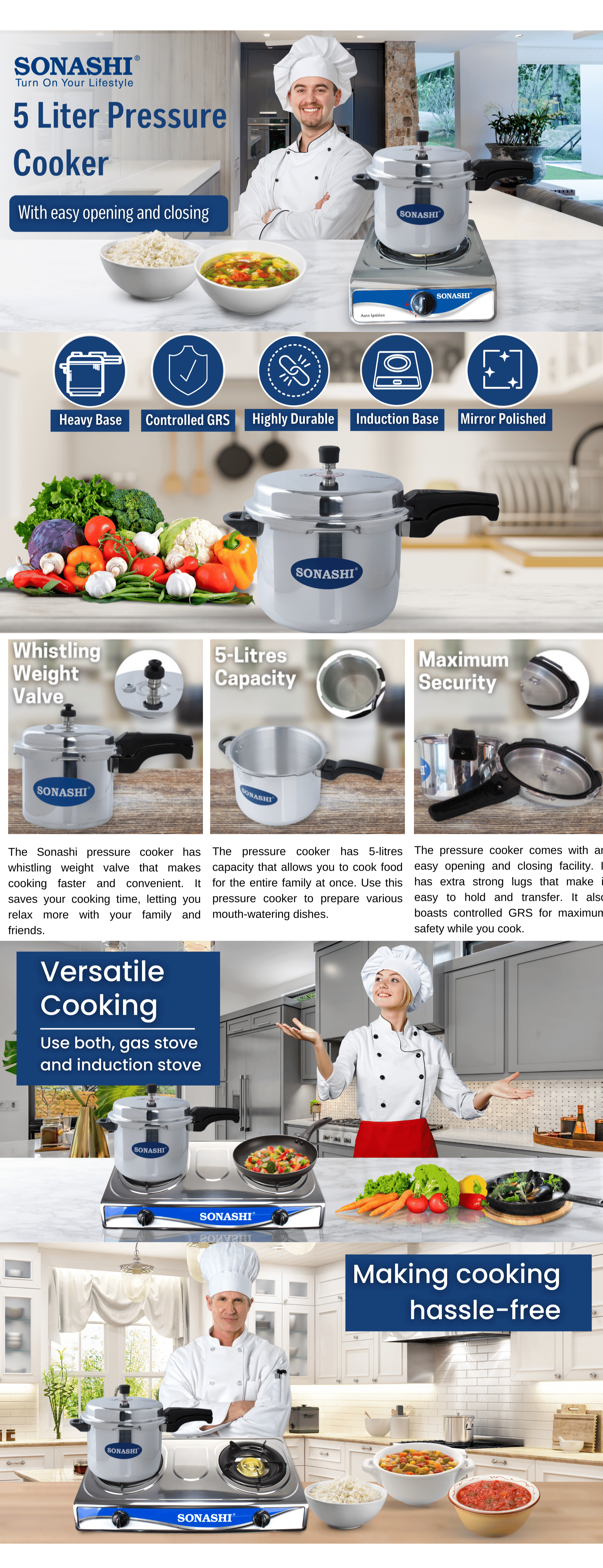 Sonashi Pressure Cooker SPC-230 brochure