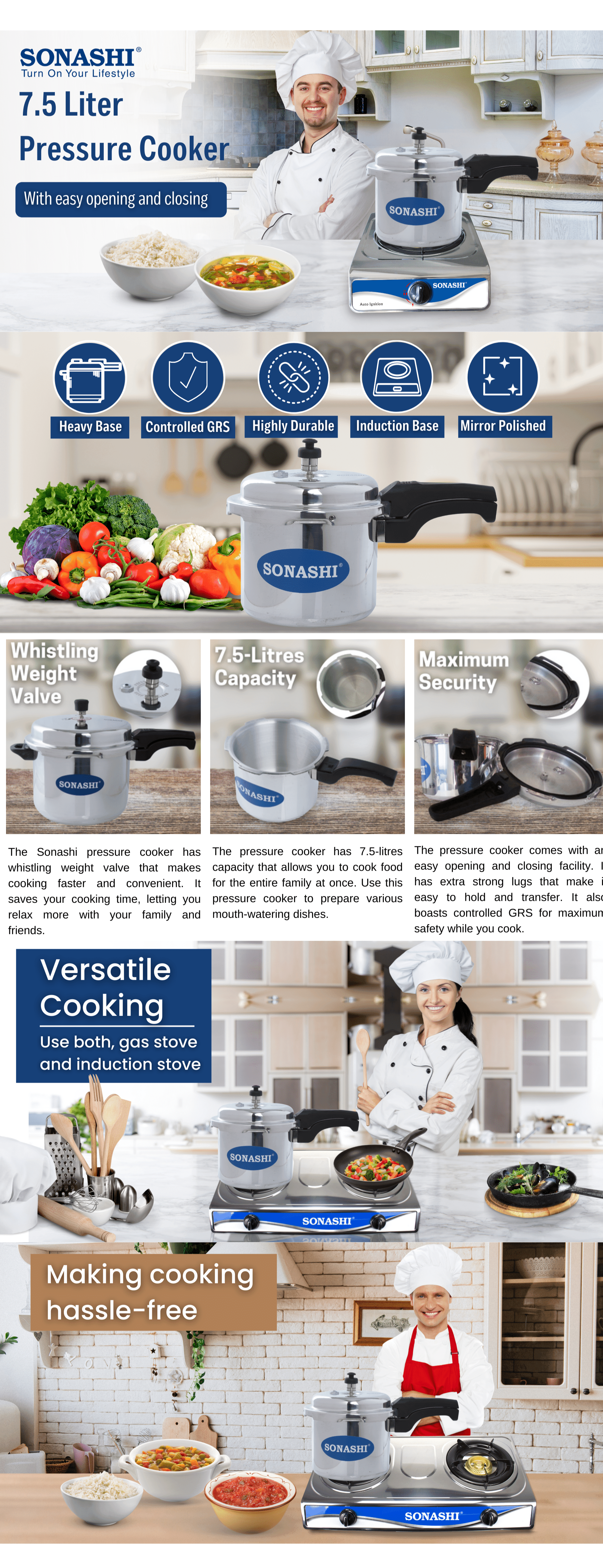 Sonashi Pressure Cooker SPC-275 brochure
