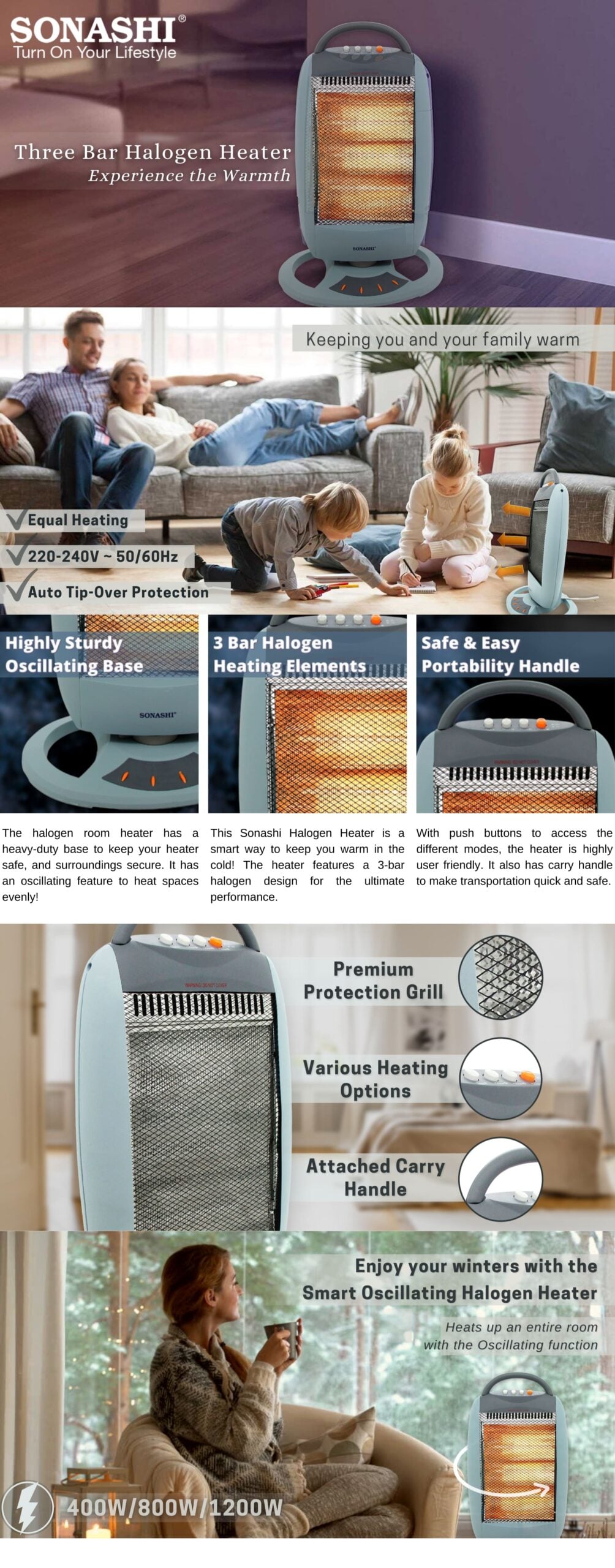 Sonashi Halogen Heater SHH-1000 brochure