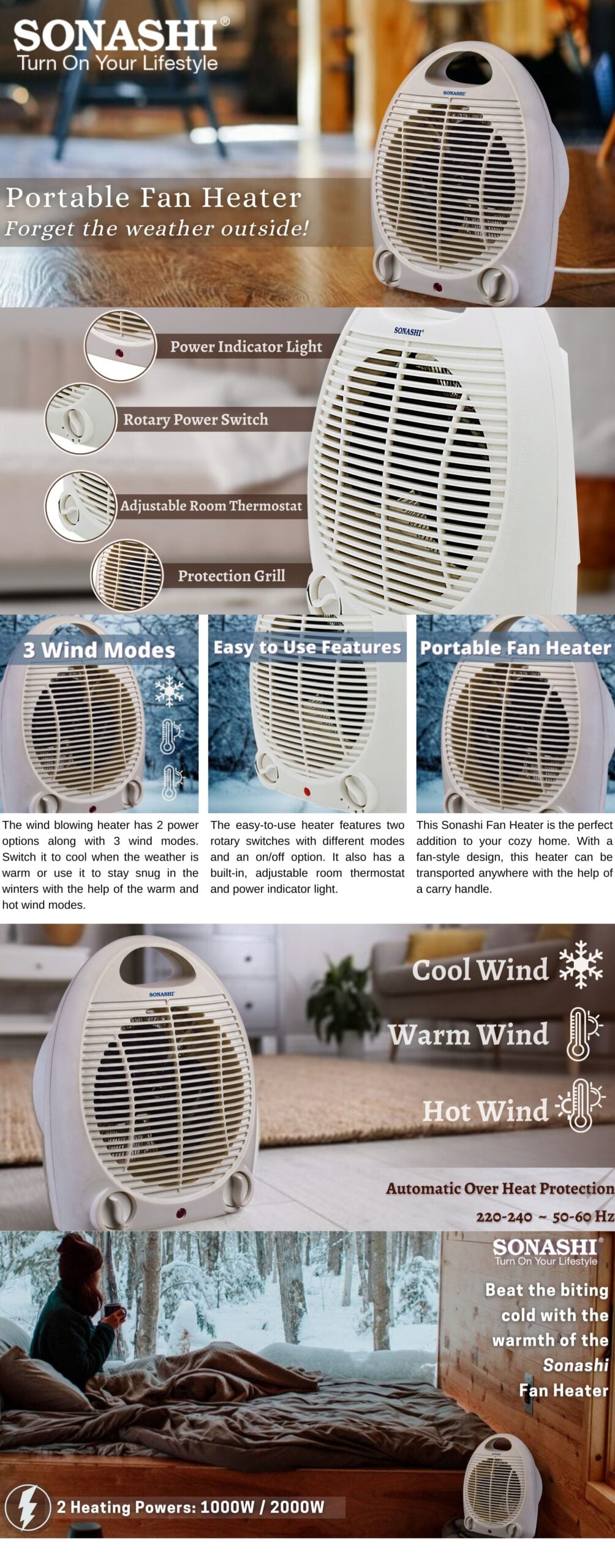 Sonashi Fan Heater SFH-904 brochure