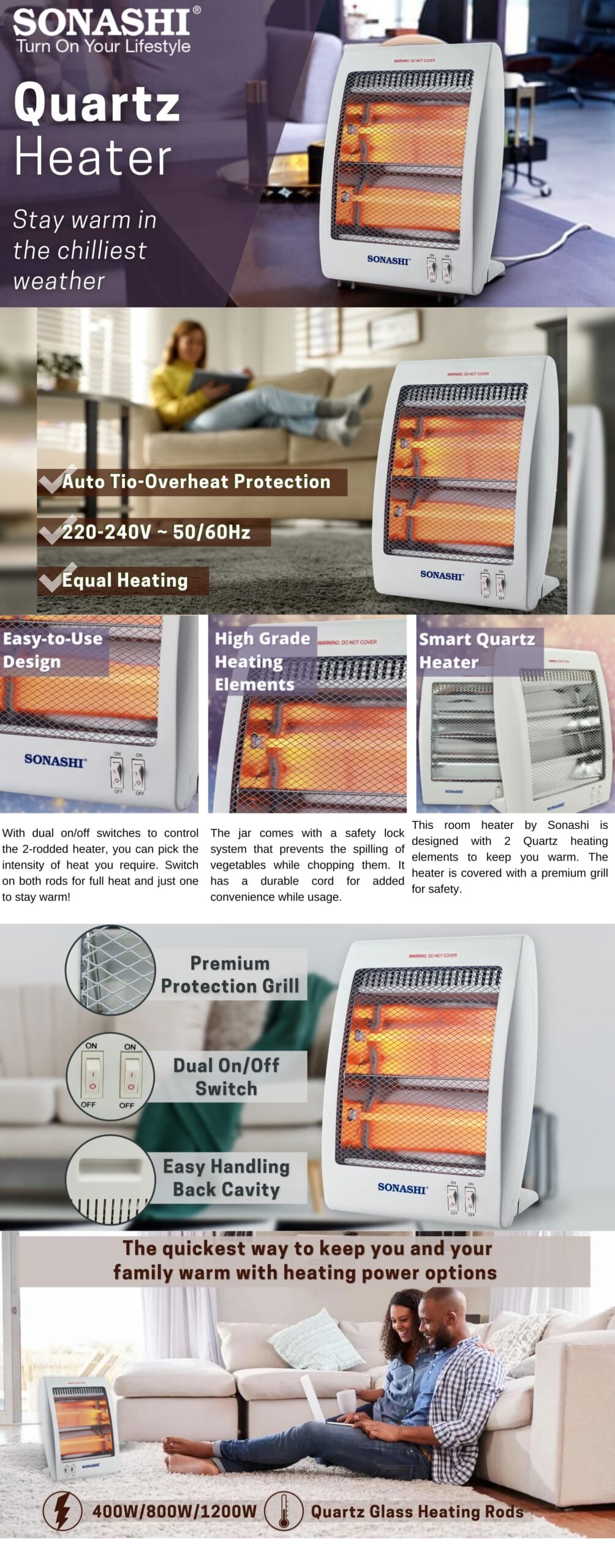 Sonashi Quartz Room Heater SQH-3000 brochure