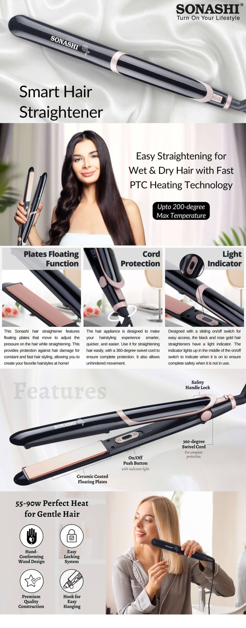 Sonashi Hair Straightener SHS-2006N brochure