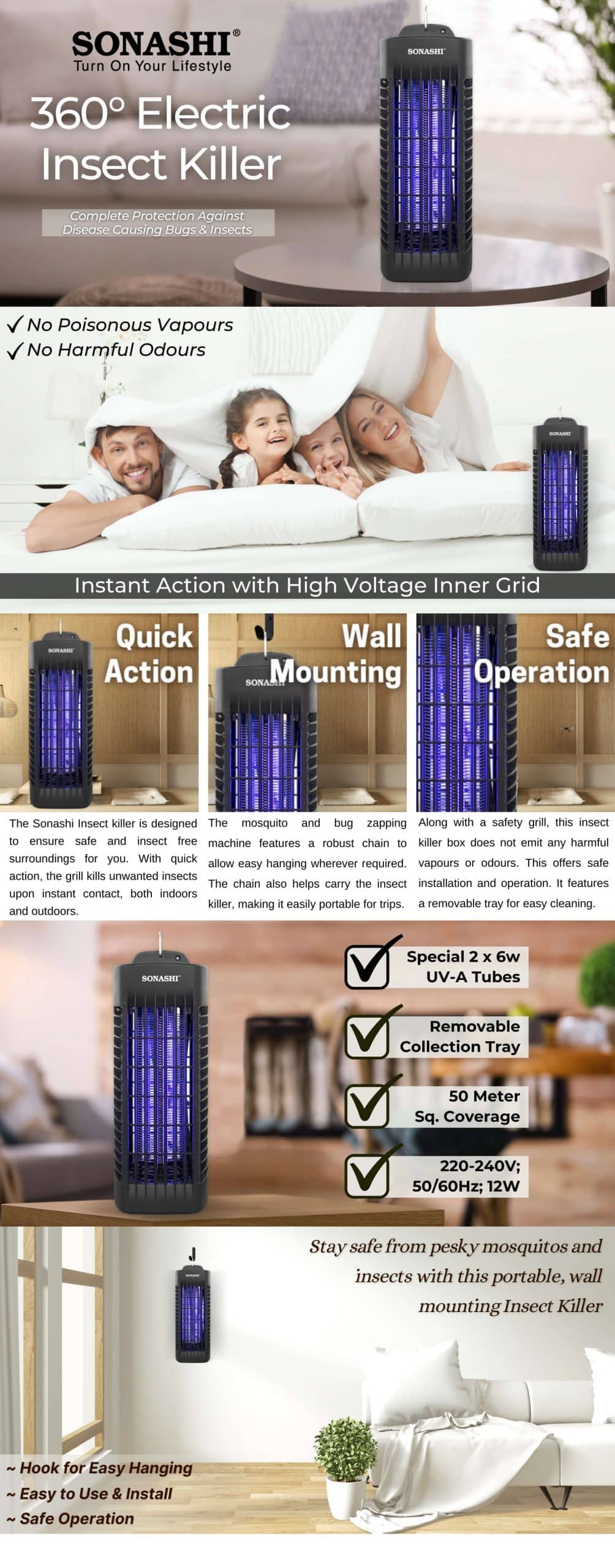 Sonashi Electronic Insect Killer SIK-706 brochure