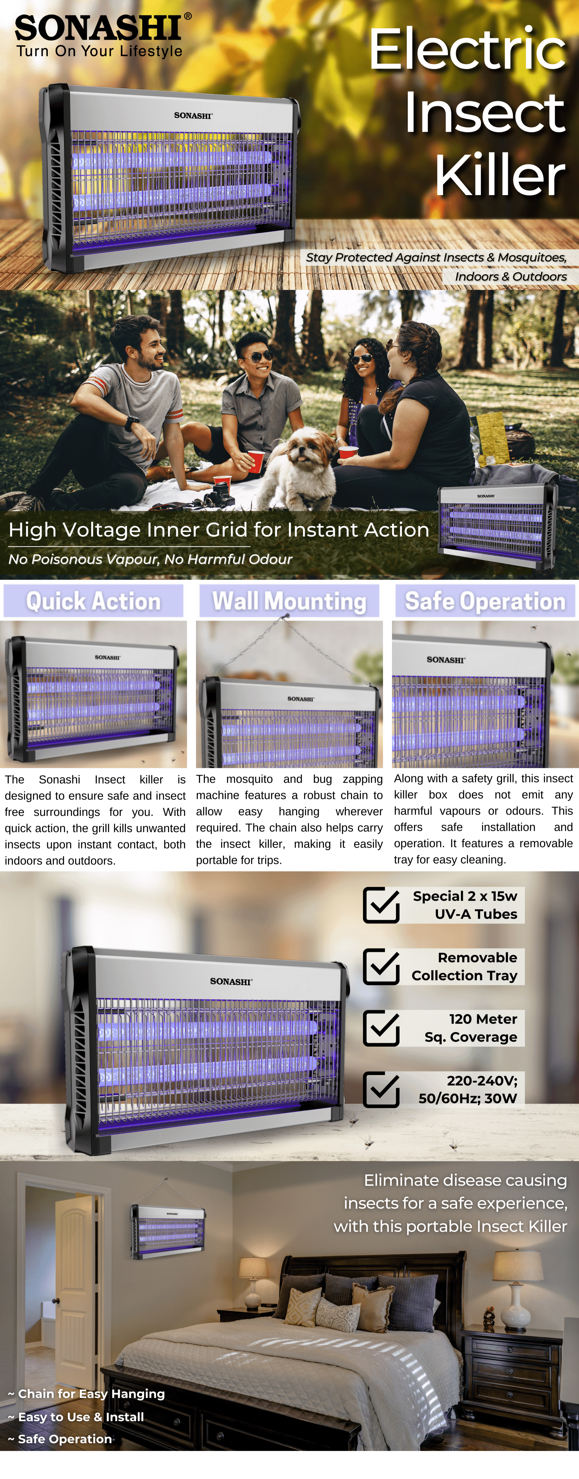 Sonashi Electronic Insect Killer SIK-730N brochure