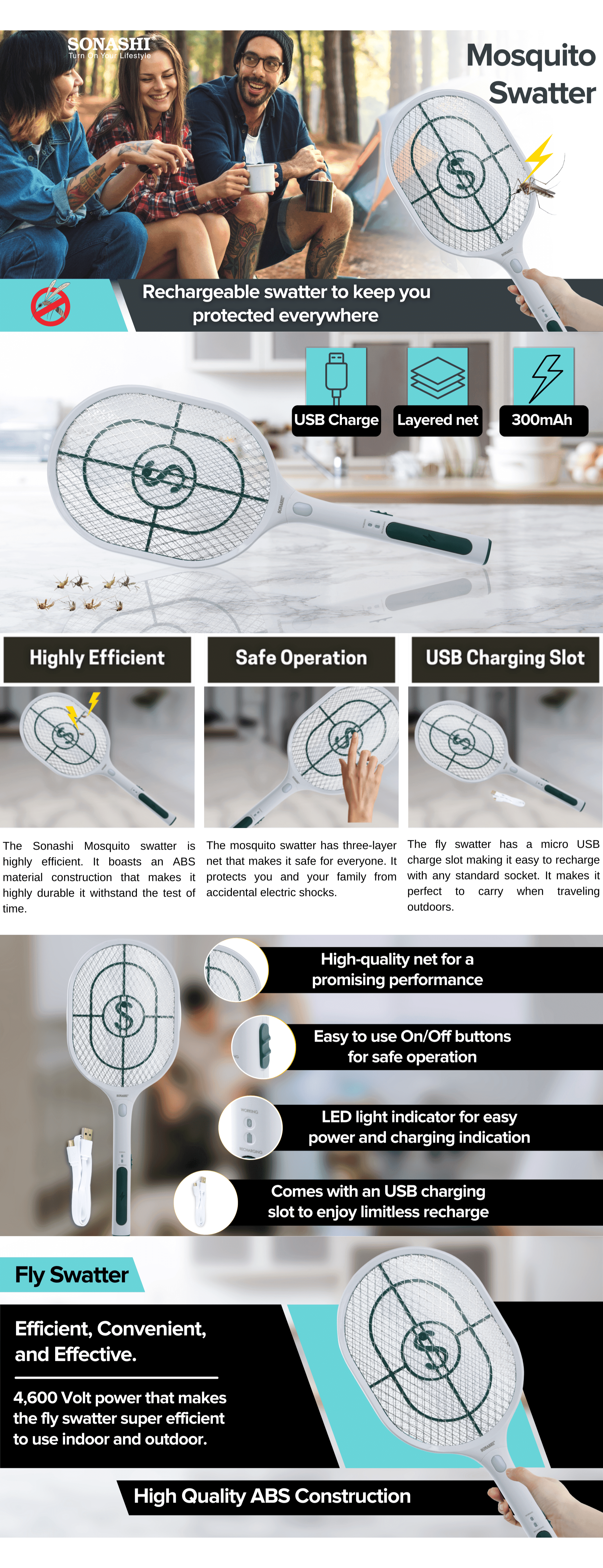 Sonashi Mosquito Killer Racket SMR-111N brochure