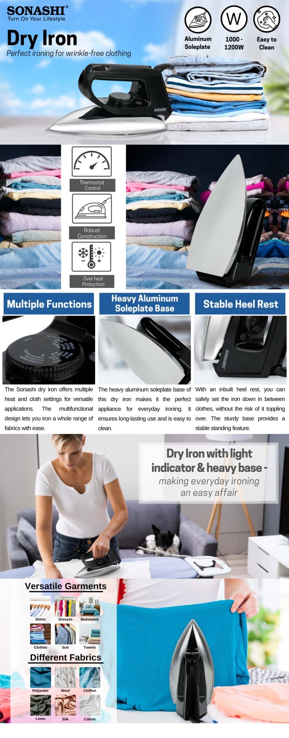 Sonashi Dry Iron SDI-6010 brochure