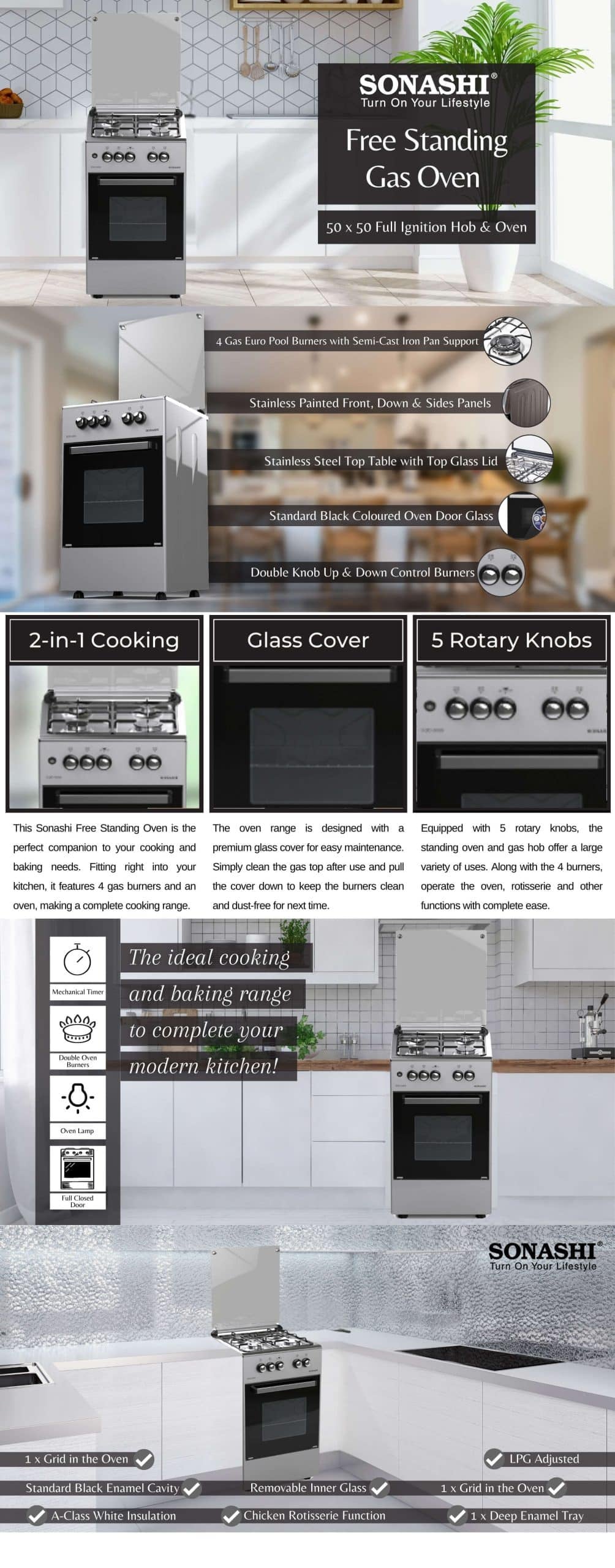 50X50 Free Standing Gas Oven SGO-5050 brochure
