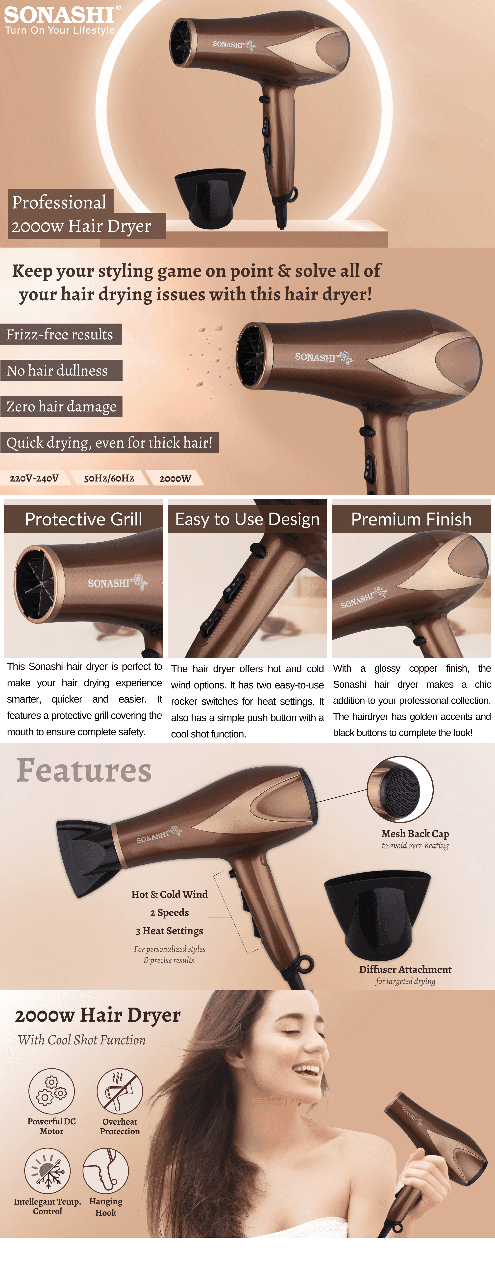 Sonashi Hair Dryer SHD-5006 brochure