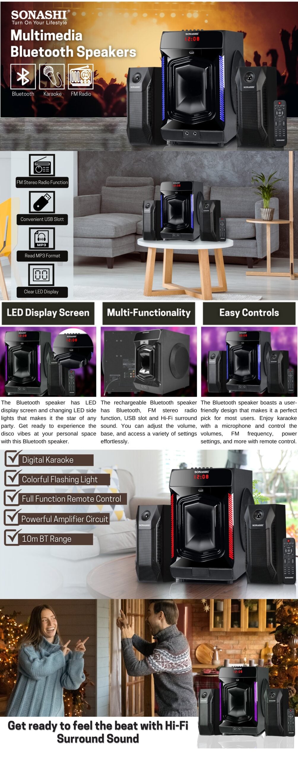 Sonashi 2.1 Channel Multimedia Bluetooth Speakers SHS-2105N brochure