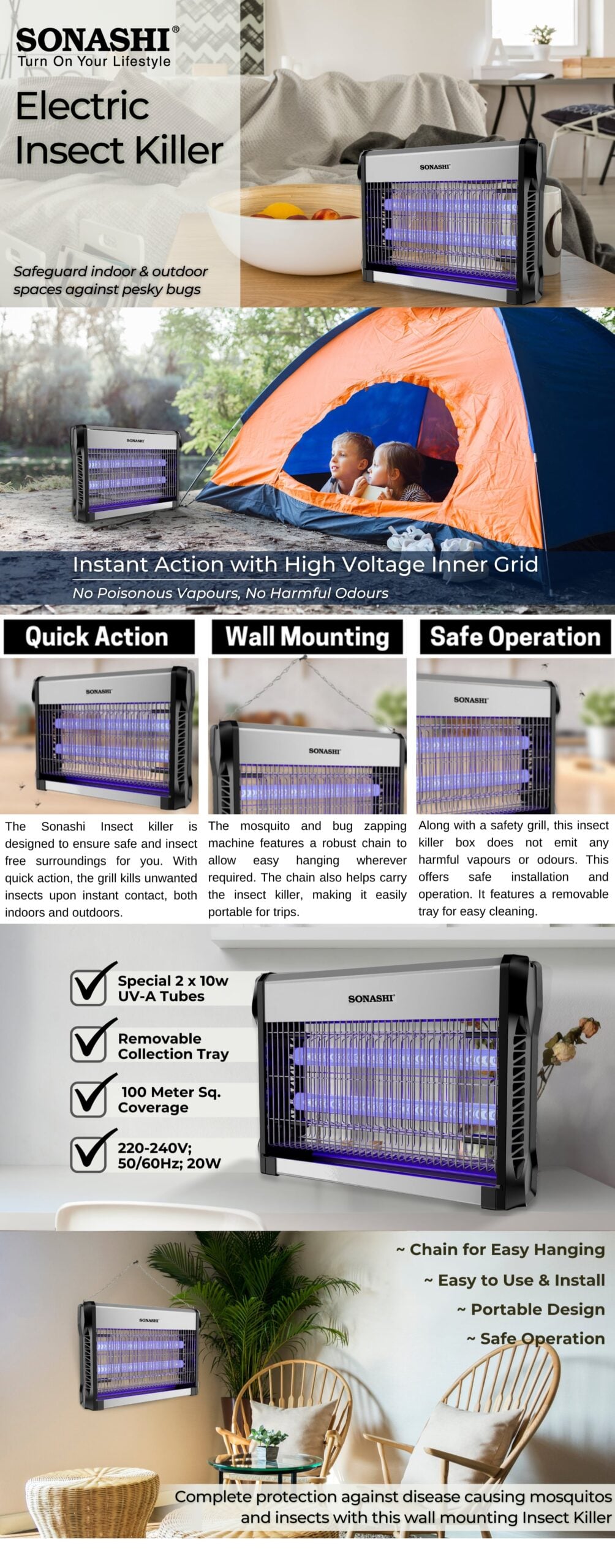 Sonashi Electronic Insect Killer SIK-720N brochure
