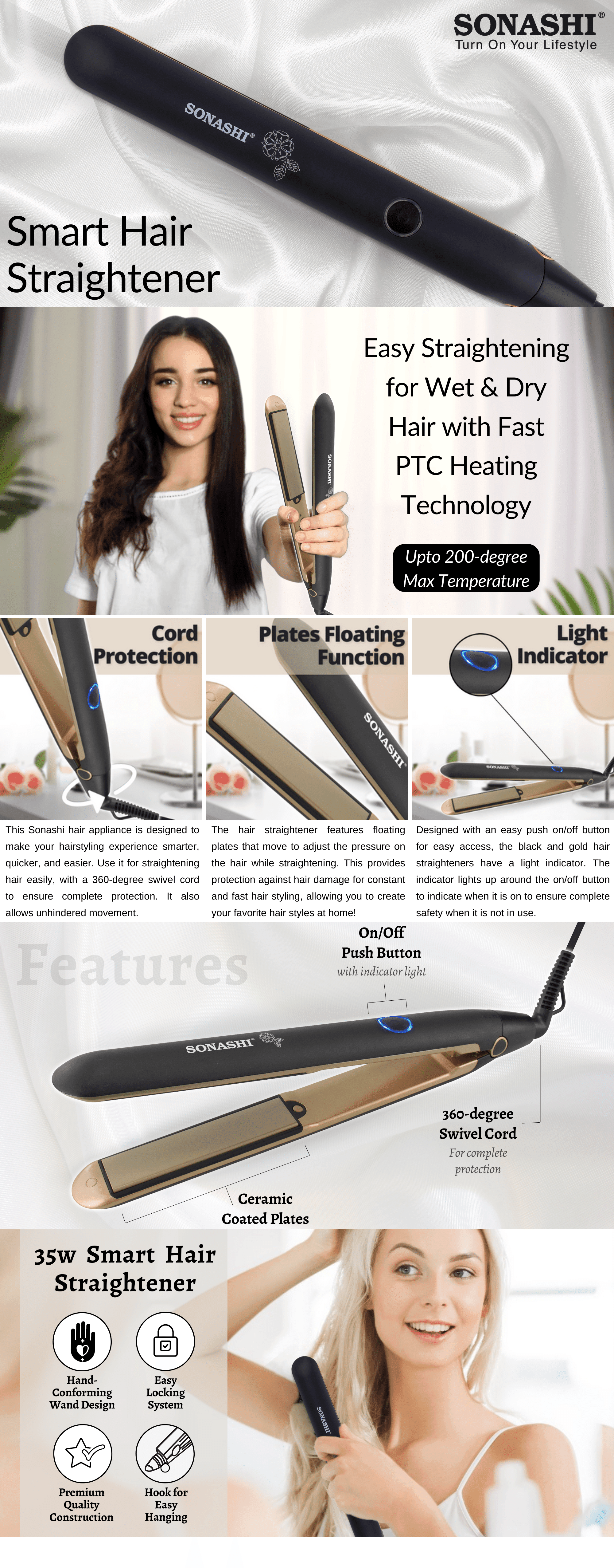 Sonashi Hair Straightener SHS-2067N brochure