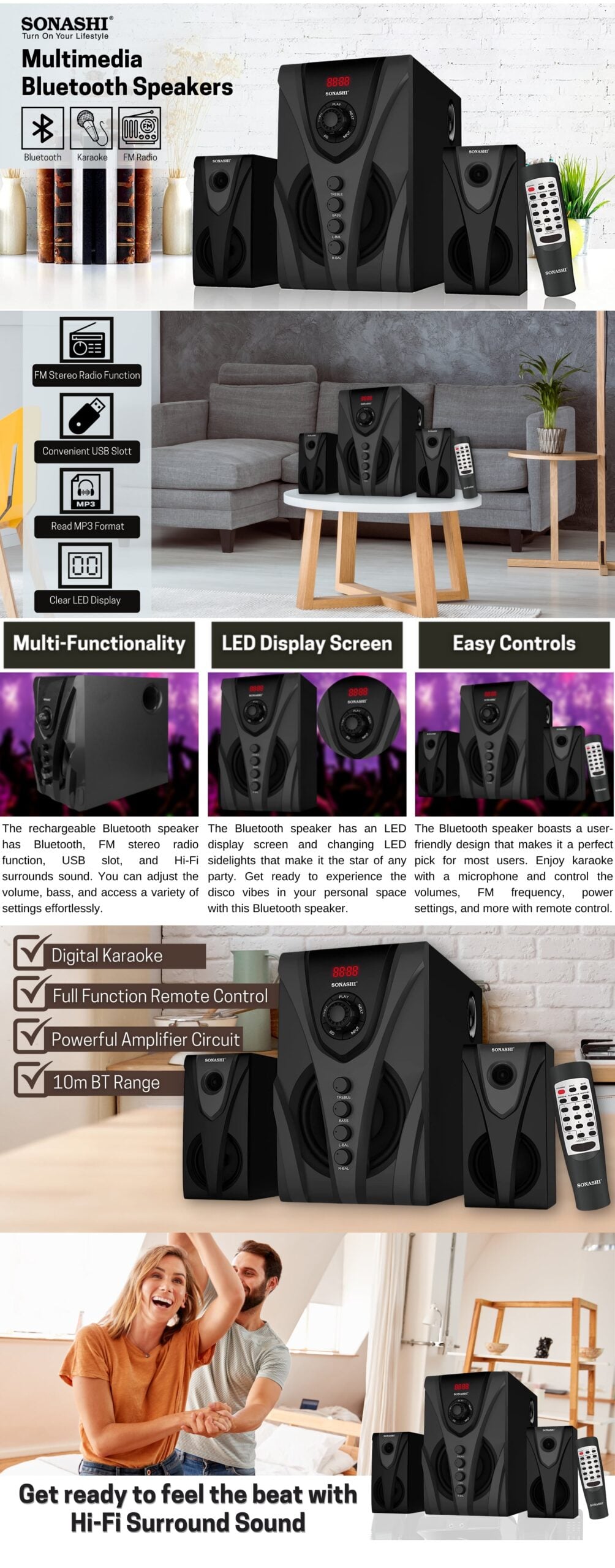 Sonashi 2.1 CH Multimedia Bluetooth Speakers SHS-2103N brochure
