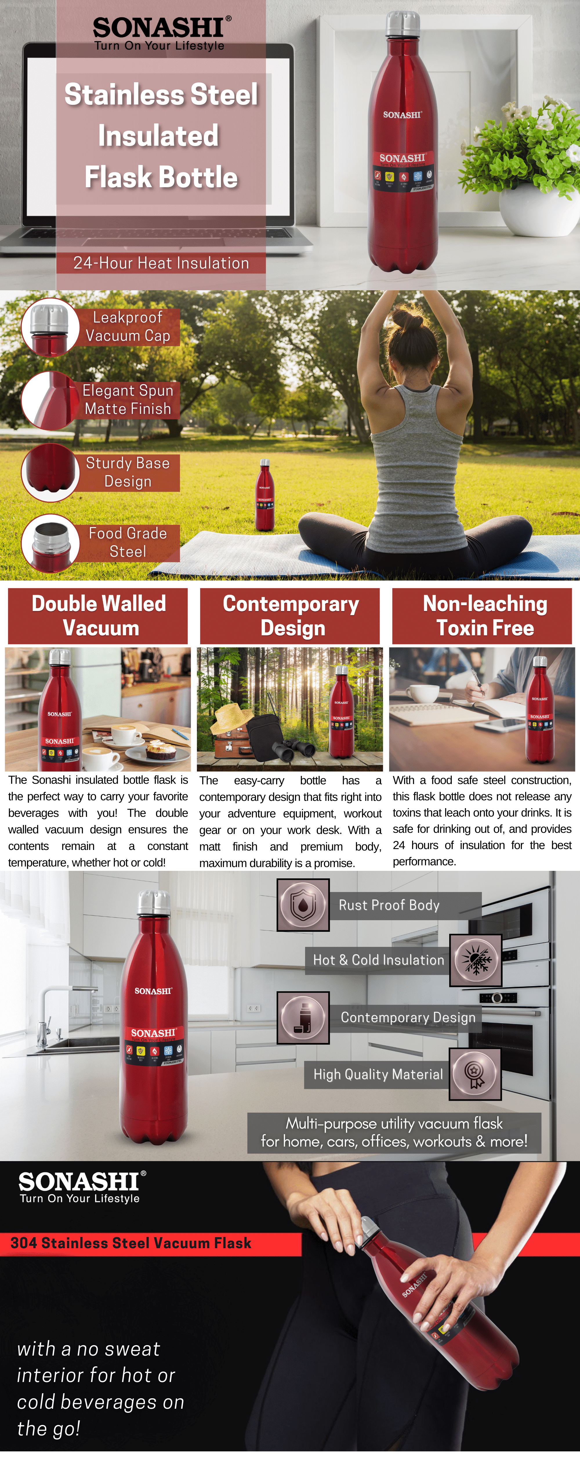 Sonashi 1L Vacuum Bottle SVB-1002 brochure