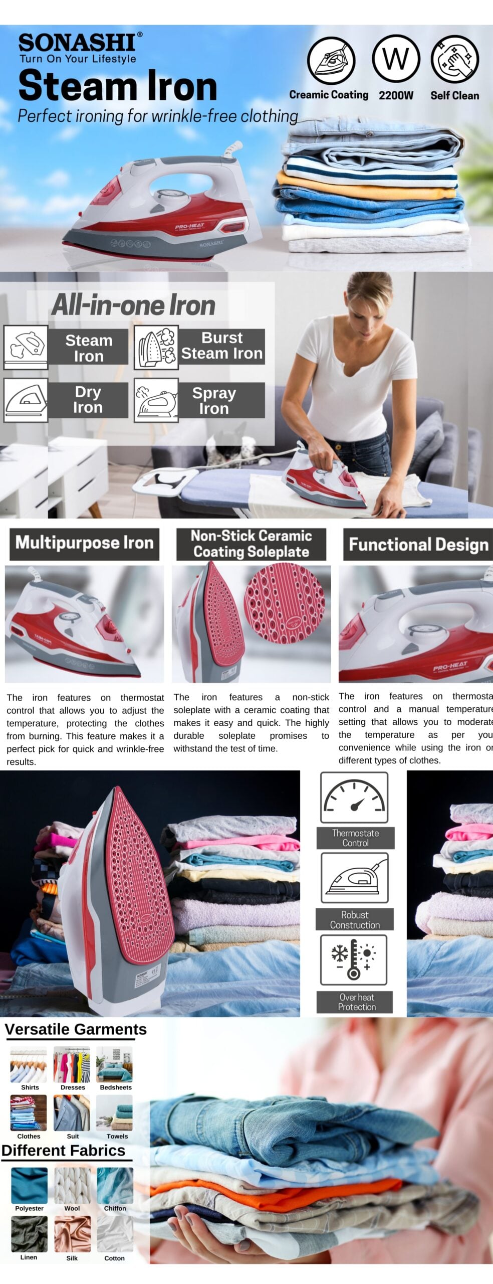 Sonashi Steam Iron SI-5067N brochure