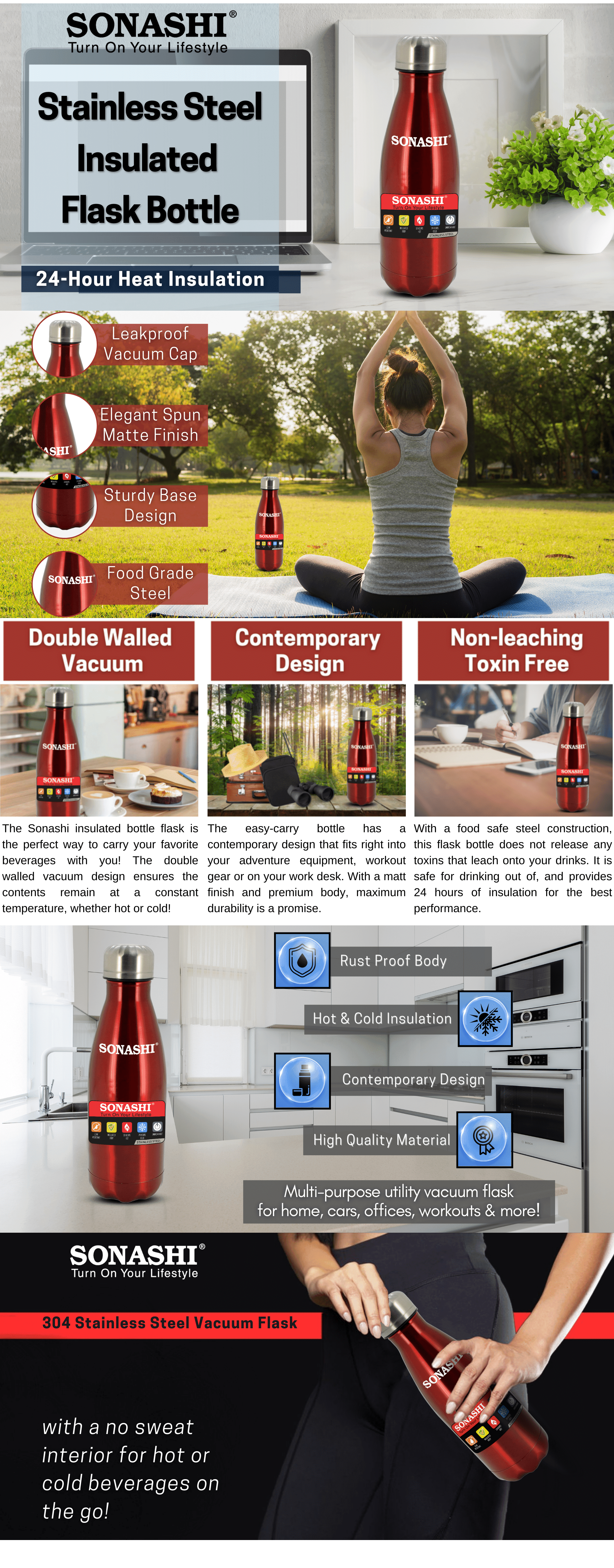 Sonashi 500ml Vacuum Bottle SVB-502 brochure