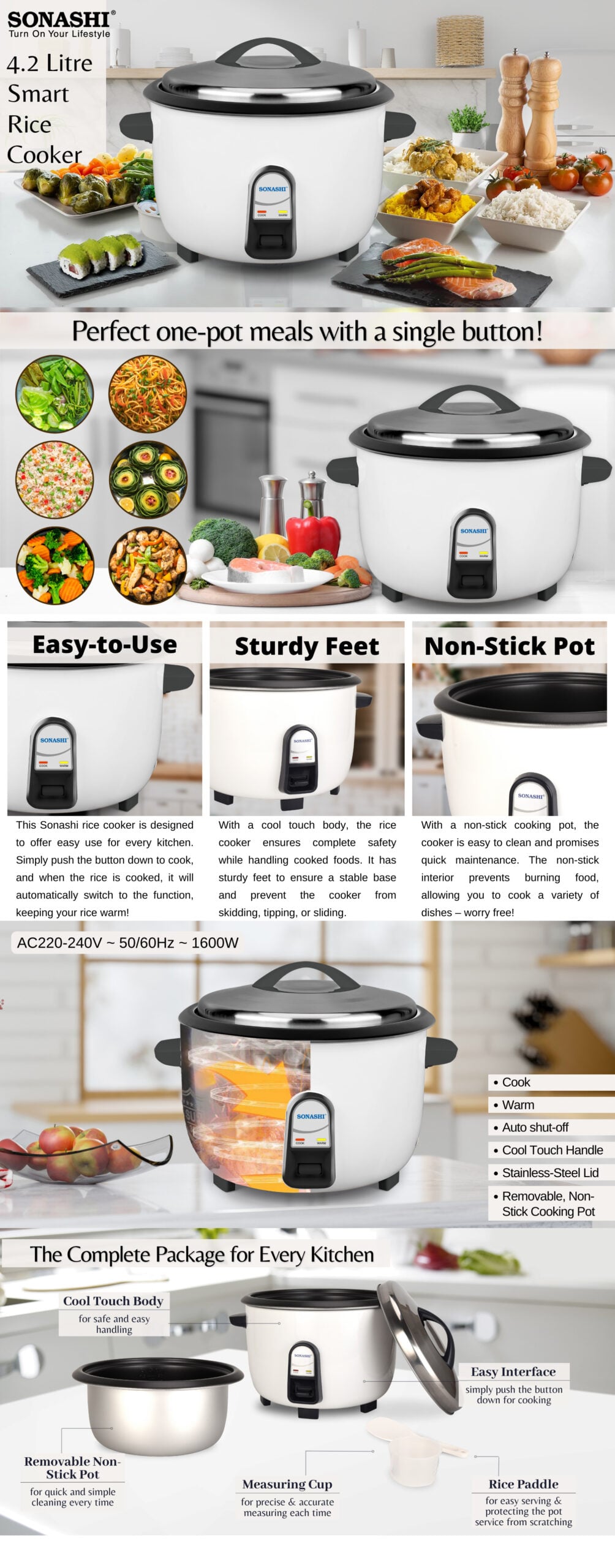 Sonashi 4.2L Rice Cooker SRC-342 brochure