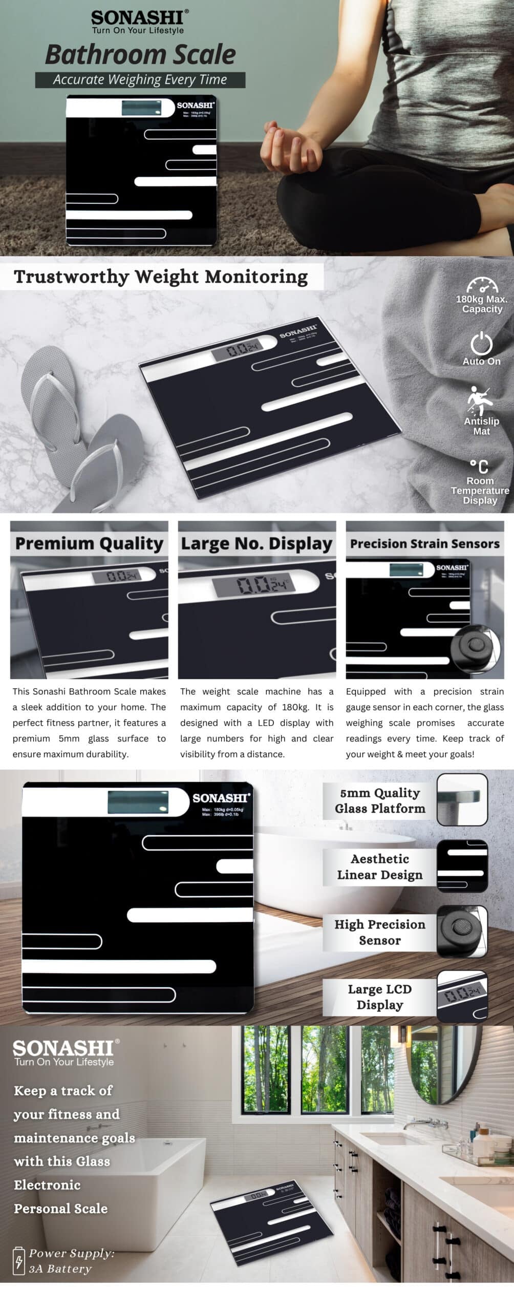 Sonashi Personal Digital Weighing Scale - SSC-2215N brochure