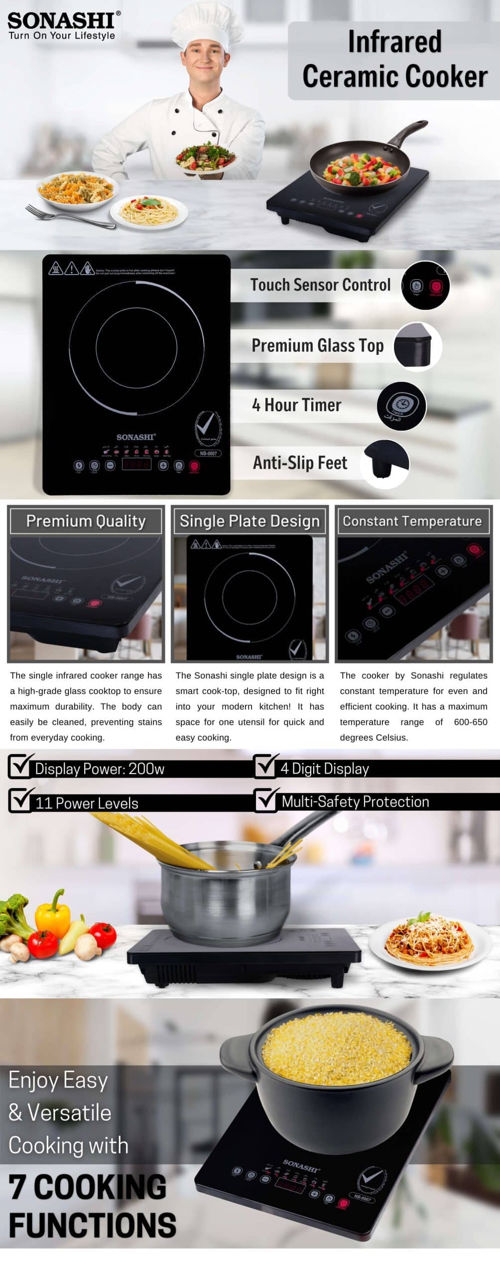 Sonashi Infrared Ceramic Cooker SIS-008N brochure