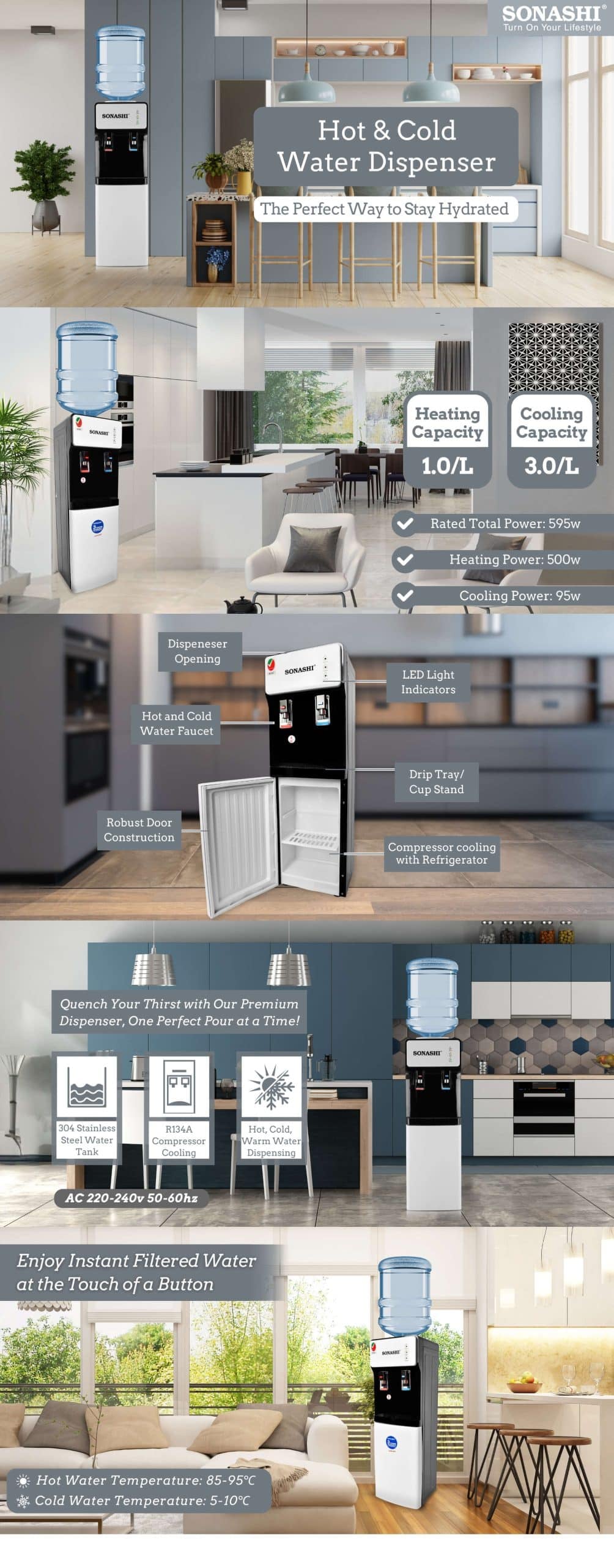 Sonashi Free Standing Water Dispenser SWD-44N brochure