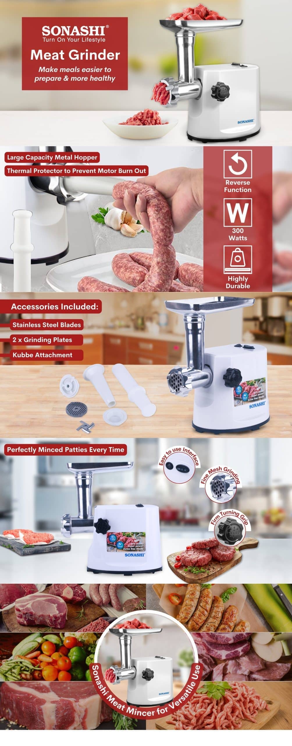 Sonashi Meat Grinder SMG-022N brochure