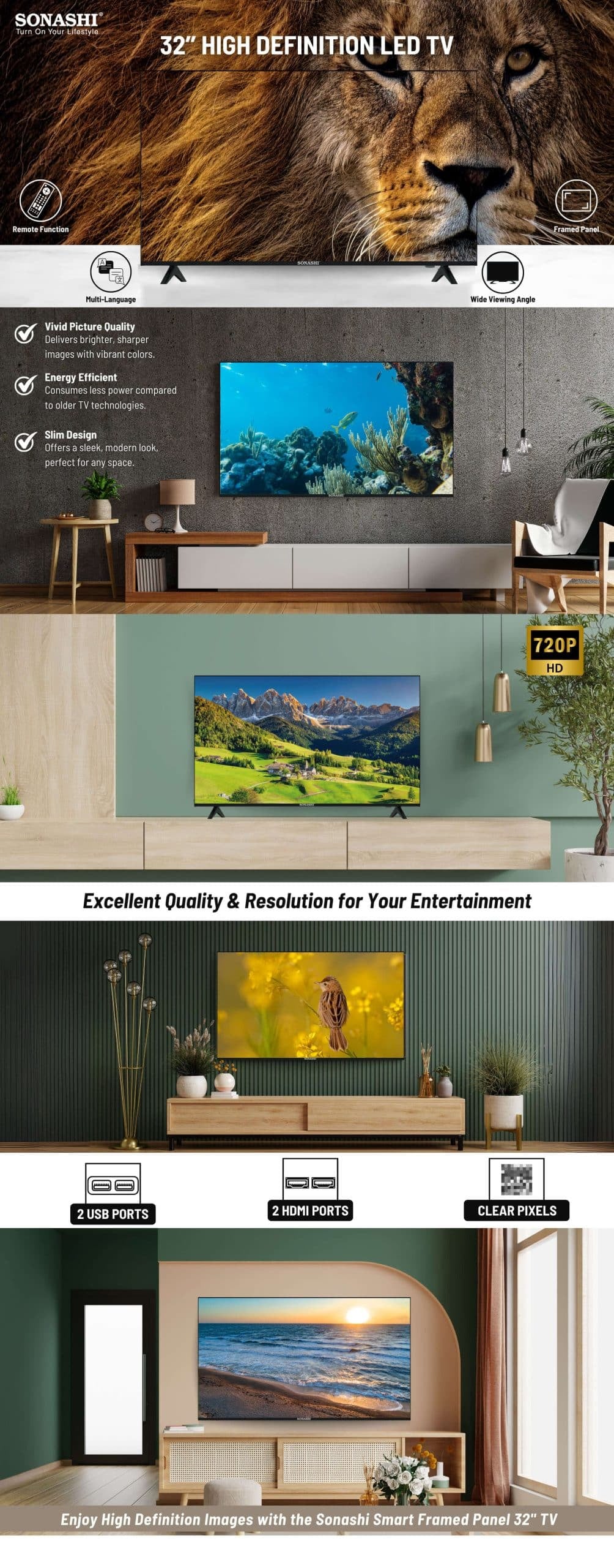 Sonashi 32 Inch High Definition LED TV SLED-3209HD brochure