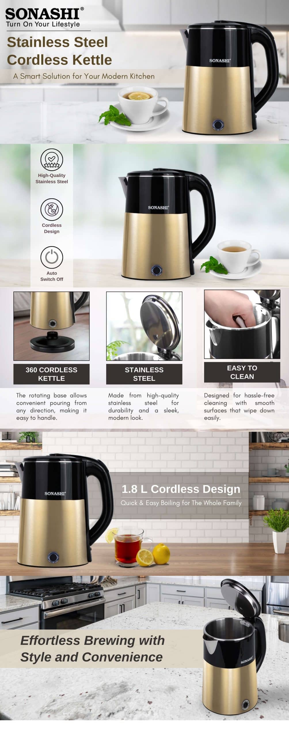 Sonashi Cordless Kettle SKT-1803 brochure