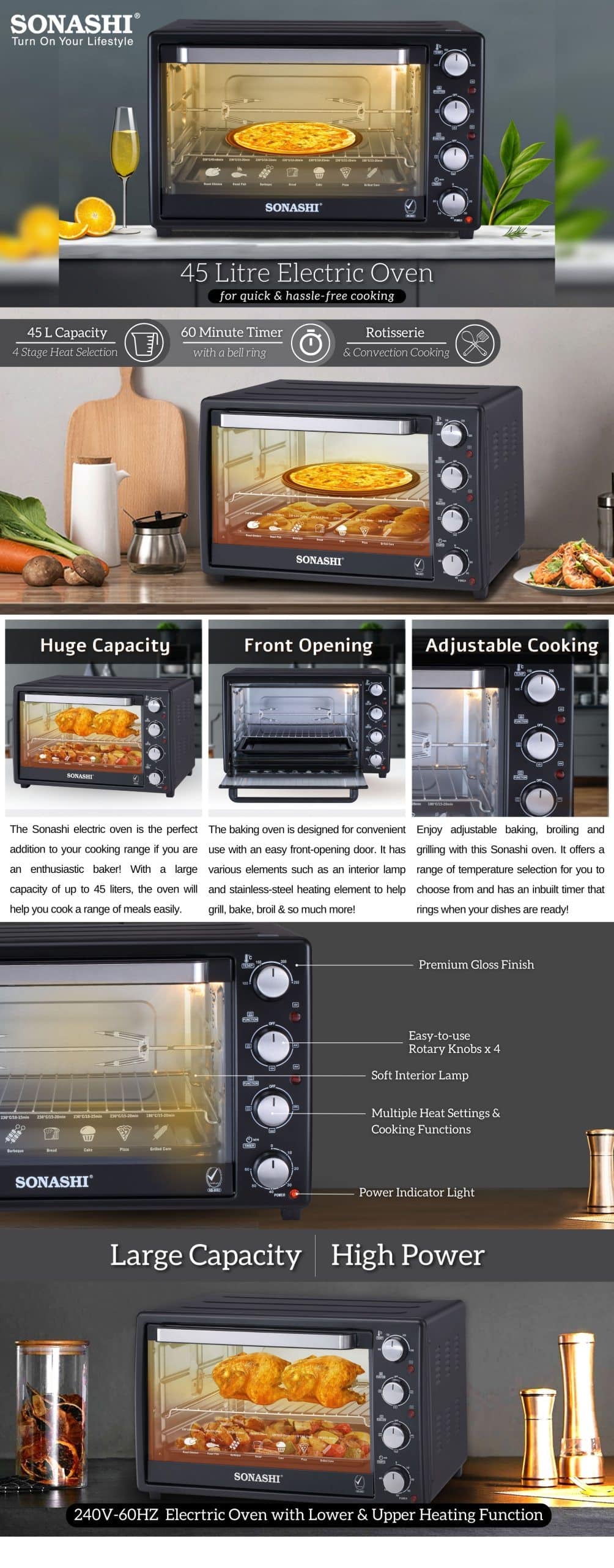 Sonashi 45L Electric Oven - STO-735N brochure
