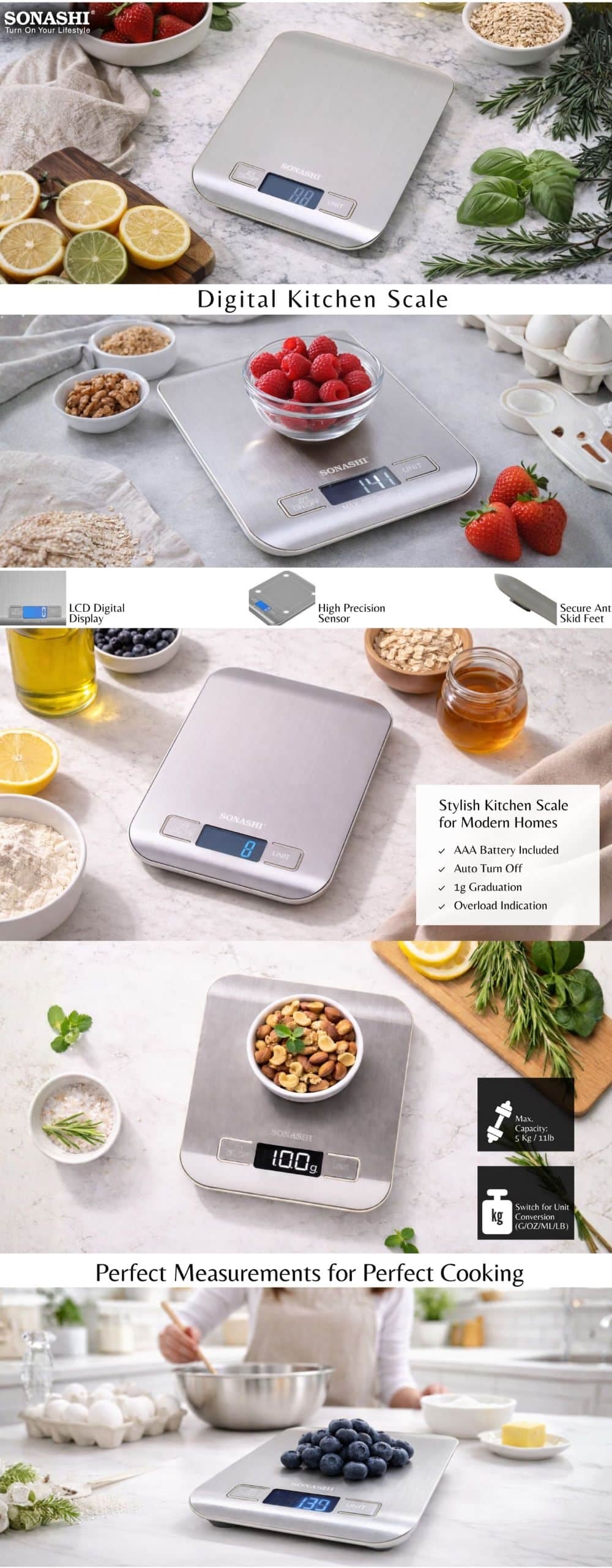 Sonashi Kitchen Scale SKS-012 brochure