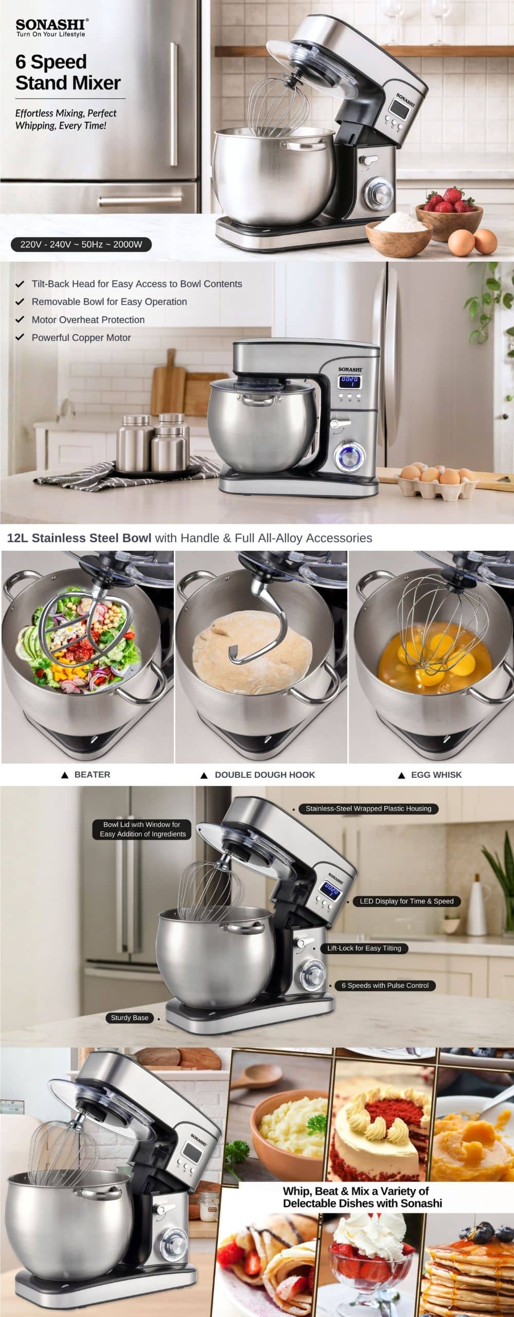 Sonashi Stand Mixer SMX-147 brochure