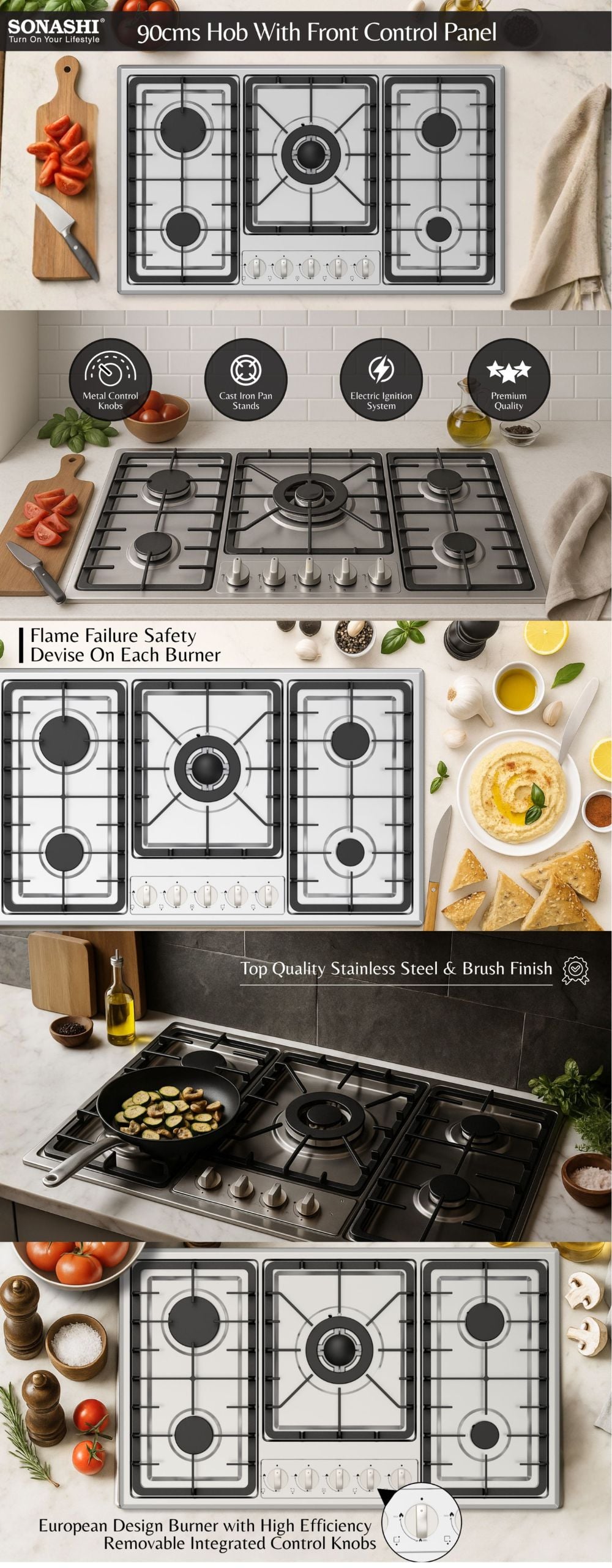 Sonashi Gas Hob SGH-5090 brochure