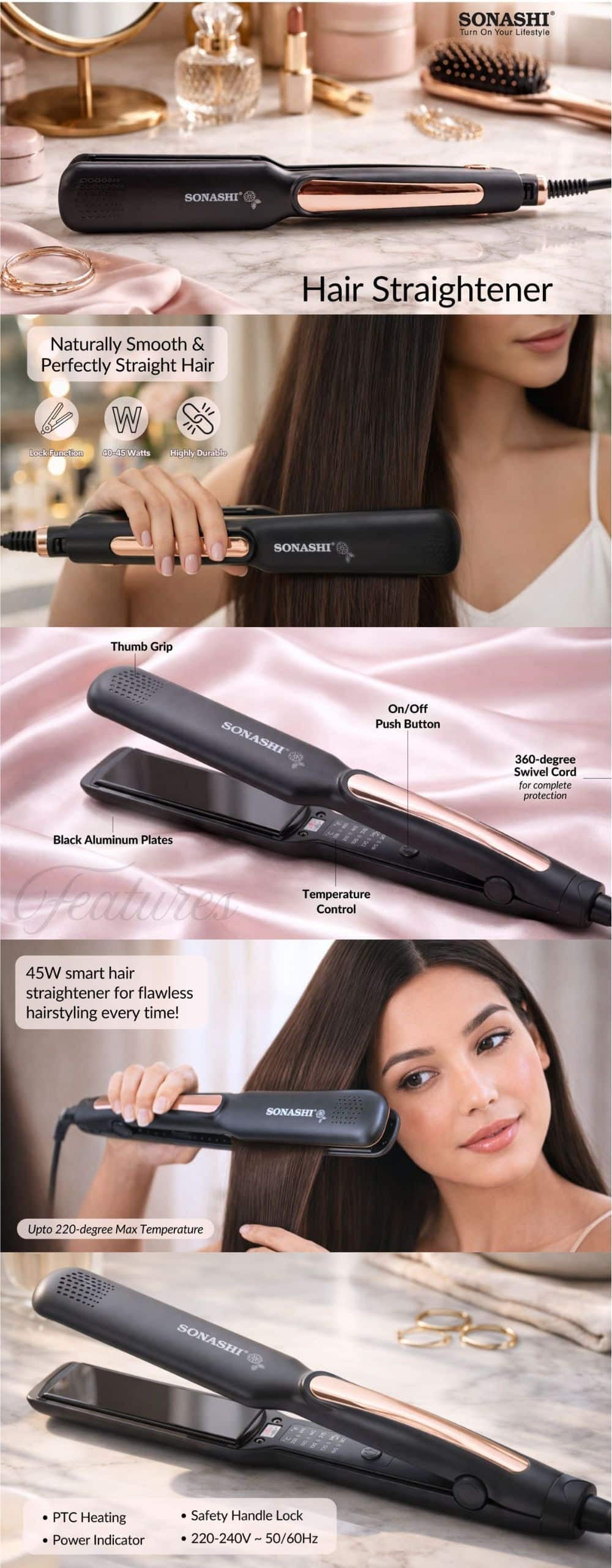 Sonashi Hair Straightener SHS-2014N brochure