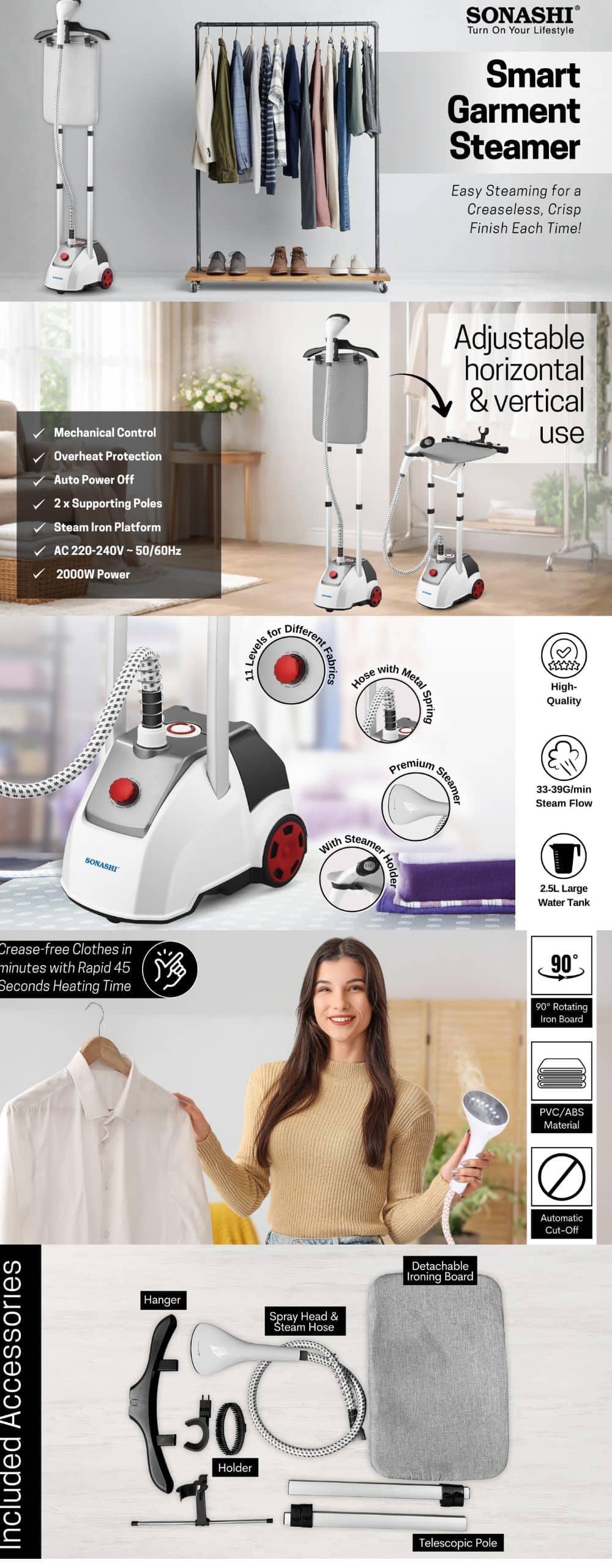Sonashi Garment Steamer SGS-328 brochure