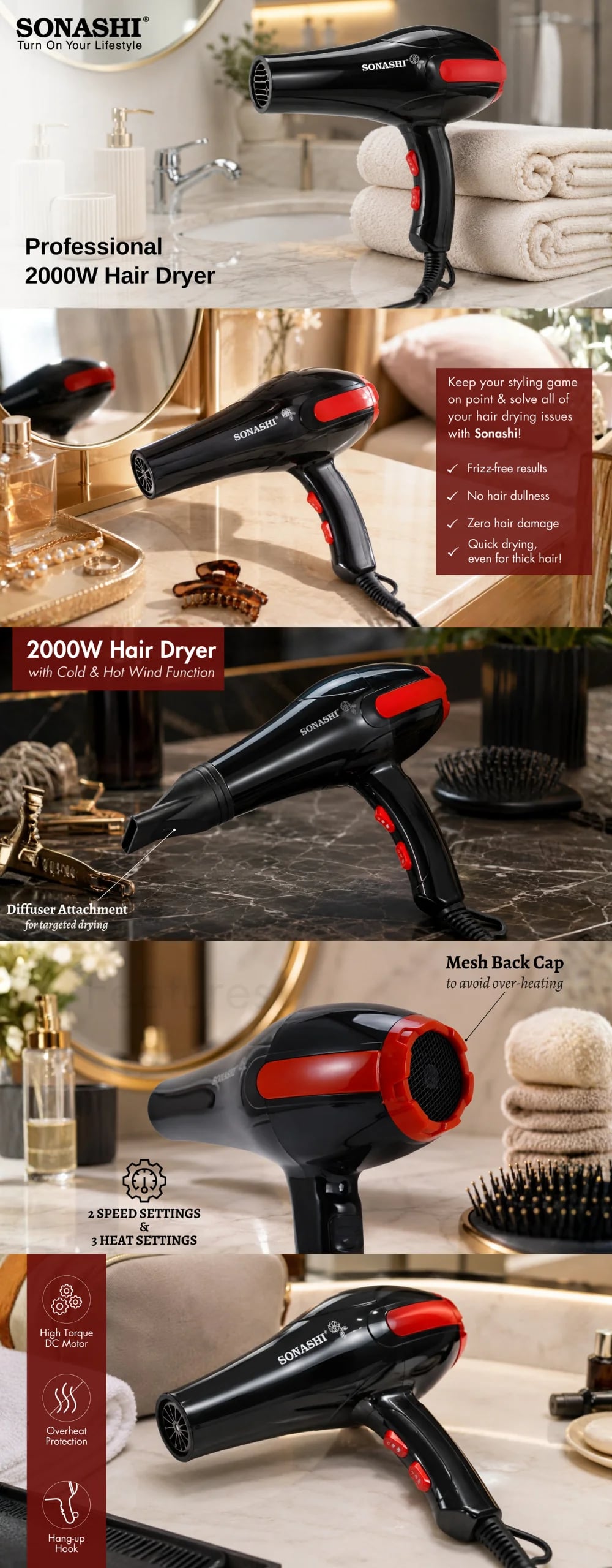 Sonashi Hair Dryer SHD-5012 brochure