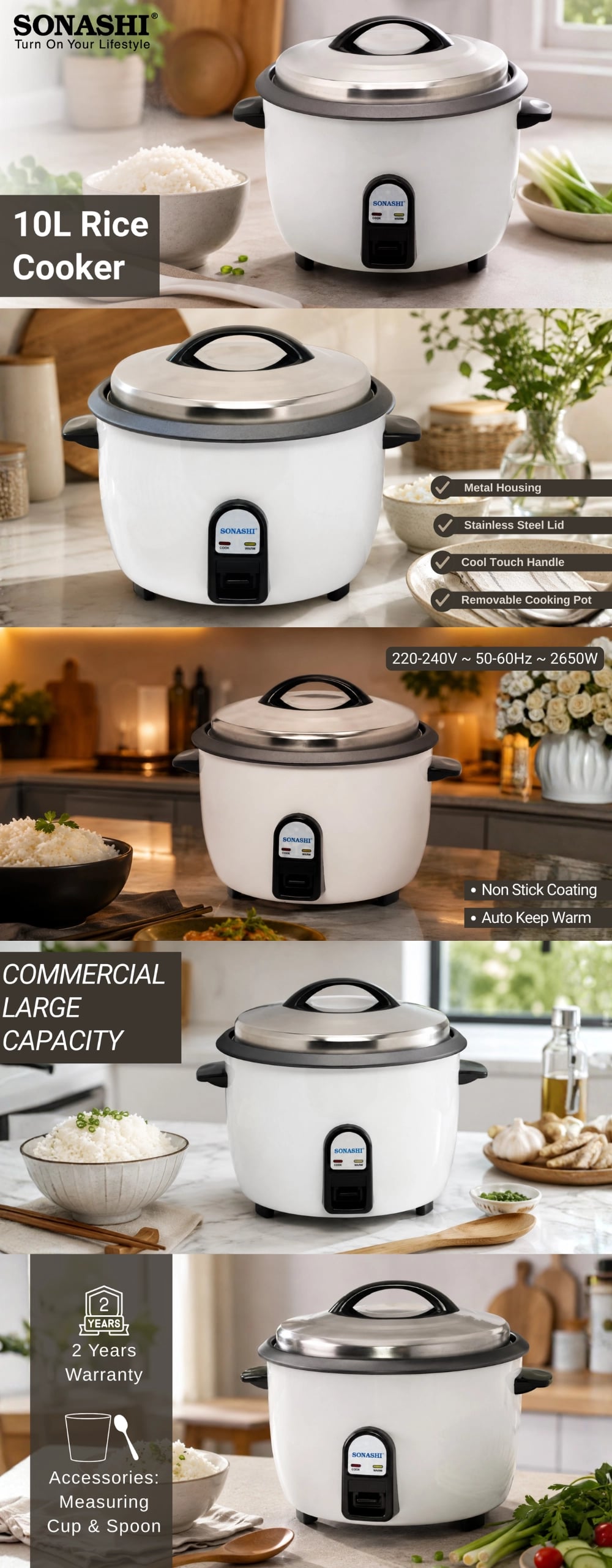 Sonashi 10L Rice Cooker SRC-10 brochure