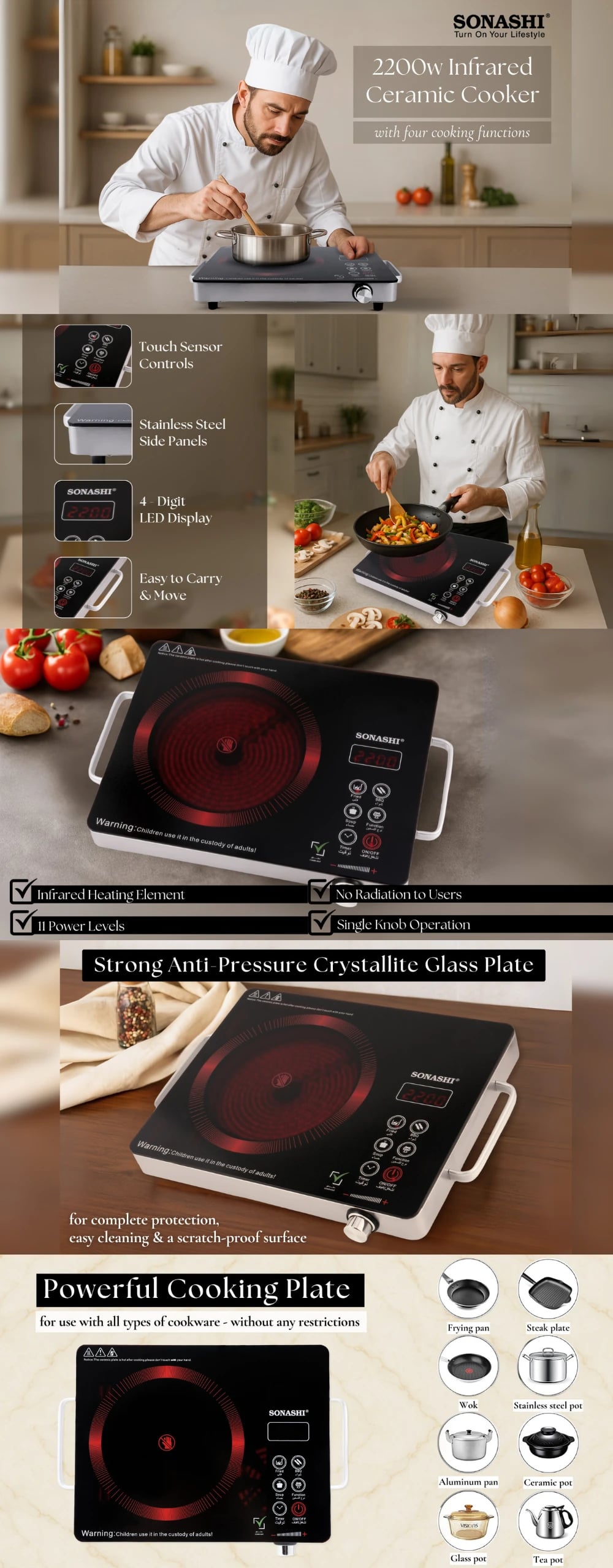 Sonashi Infrared Ceramic Cooker SIS-016N1-Black brochure
