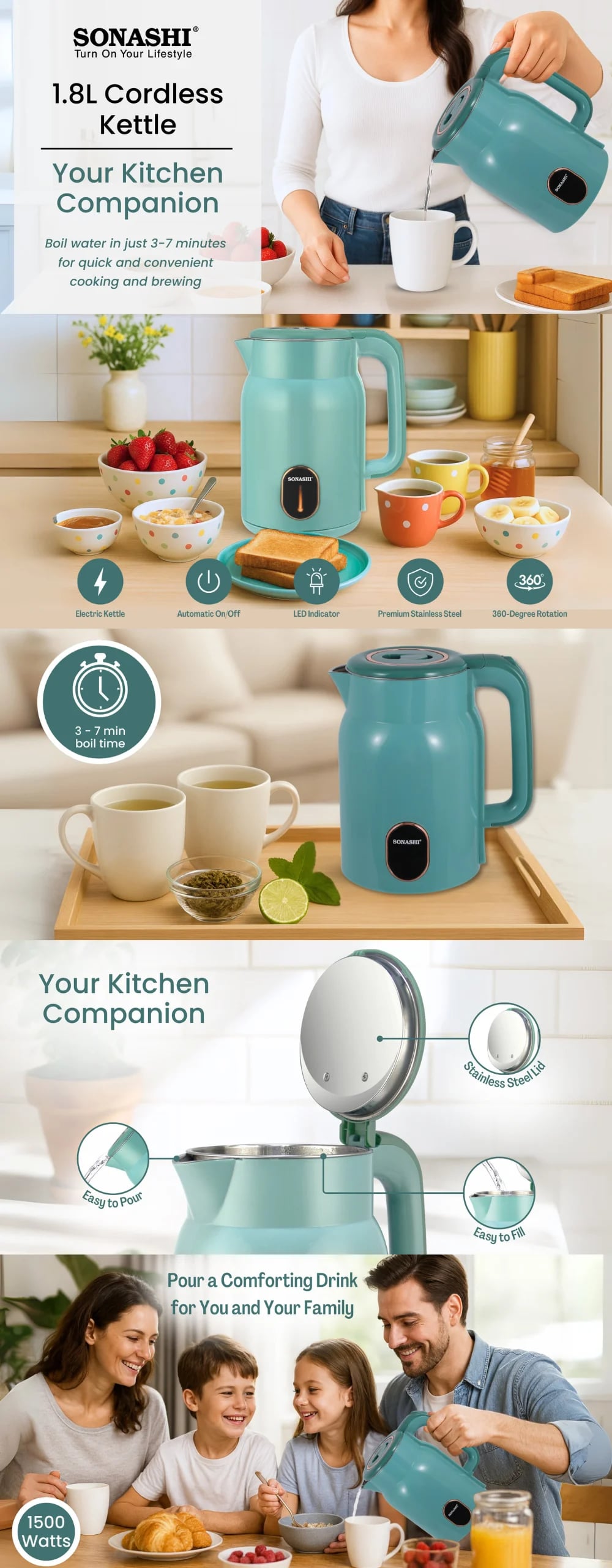 Sonashi Cordless Kettle SKT-1824 brochure