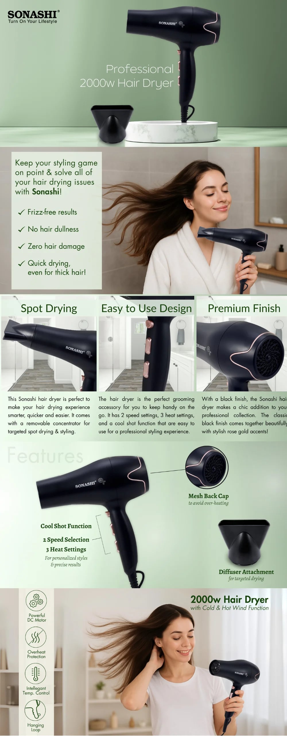 Sonashi Hair Dryer SHD-5007 brochure