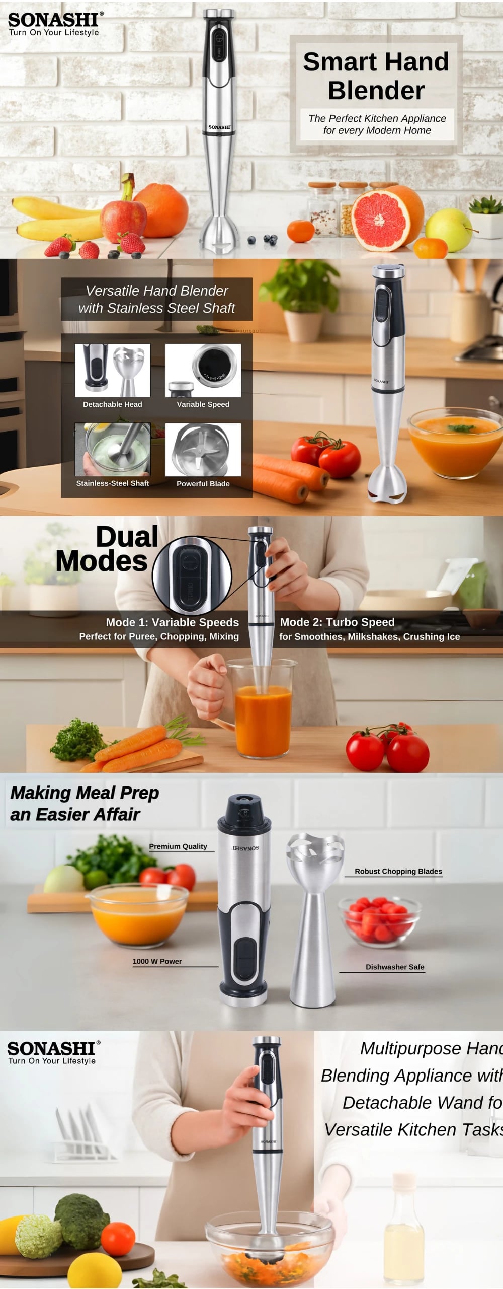 Sonashi Hand Blender SHB-192 brochure