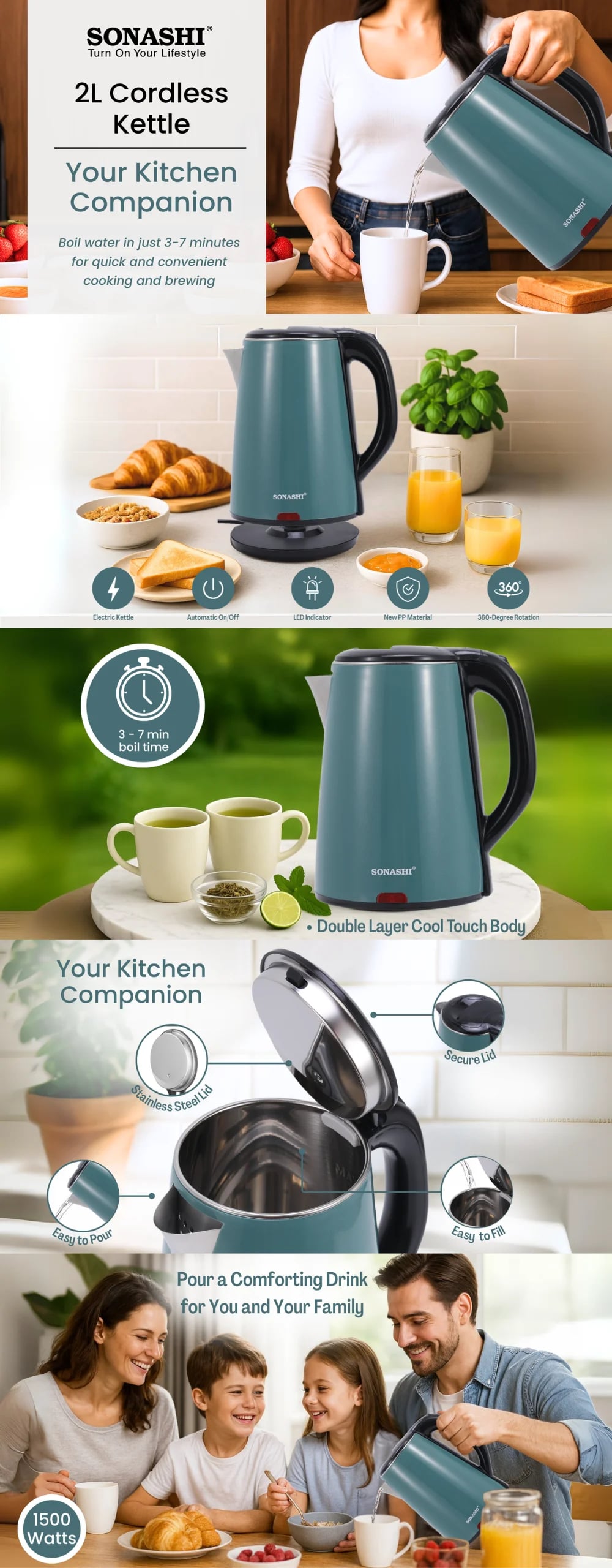Sonashi Cordless Kettle SKT-2012N brochure