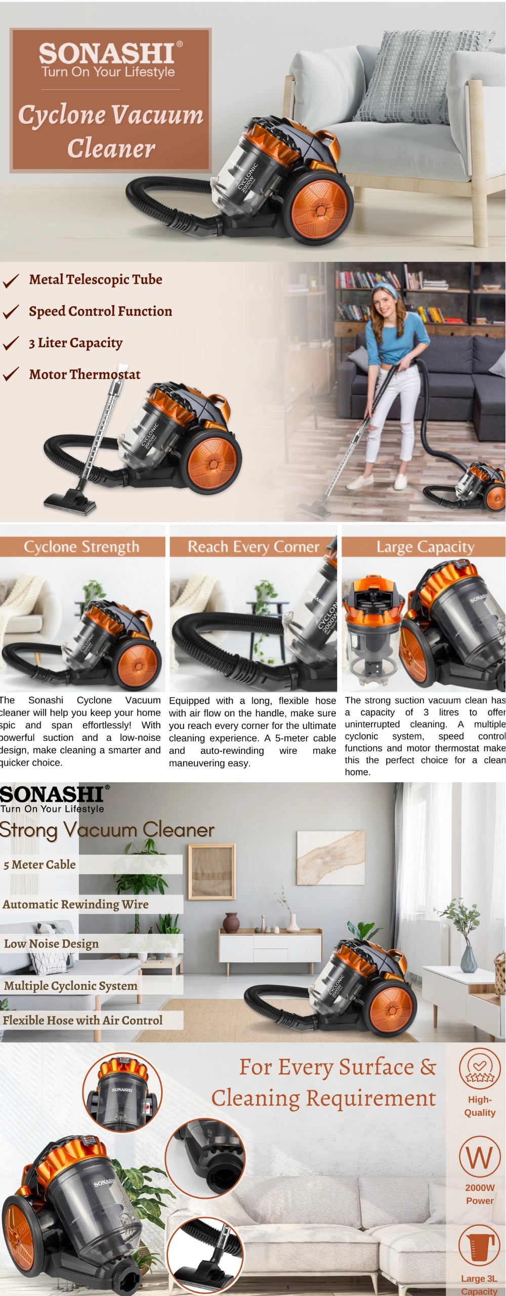 Cyclone Vacuum Cleaner SVC-9028C brochure