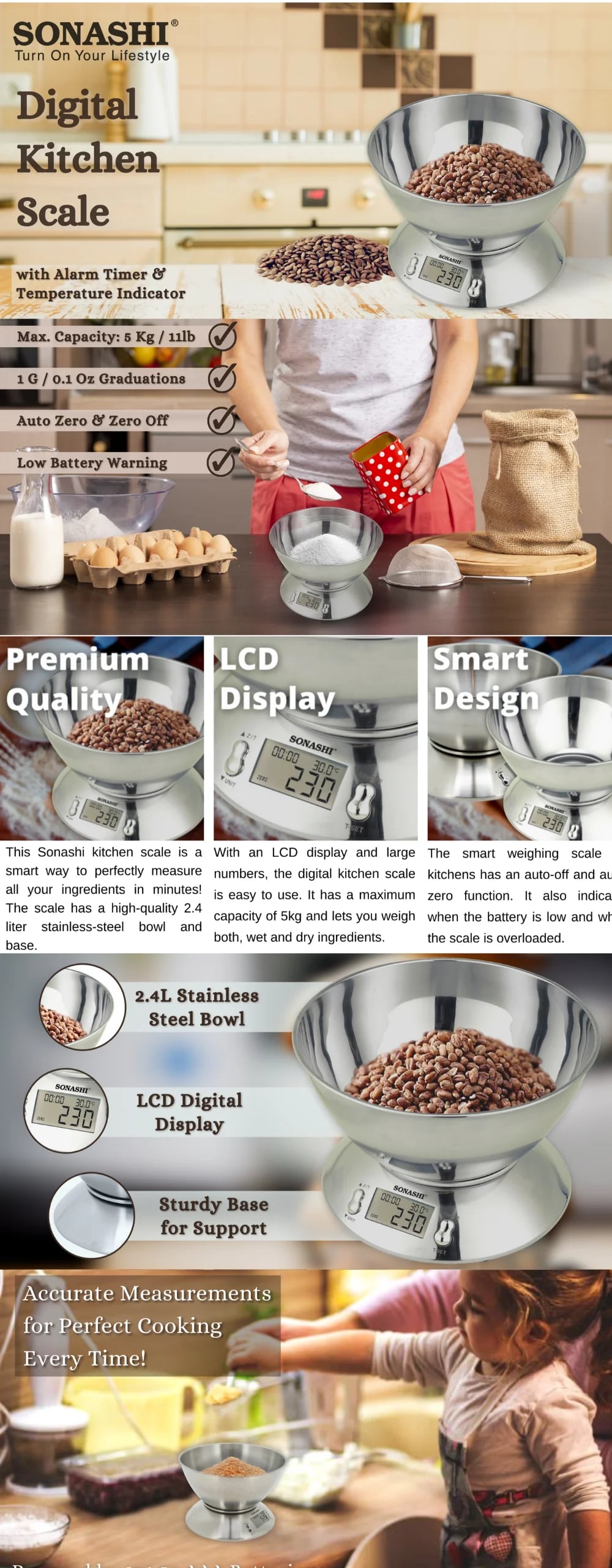 Sonashi Kitchen Scale SKS-003 brochure