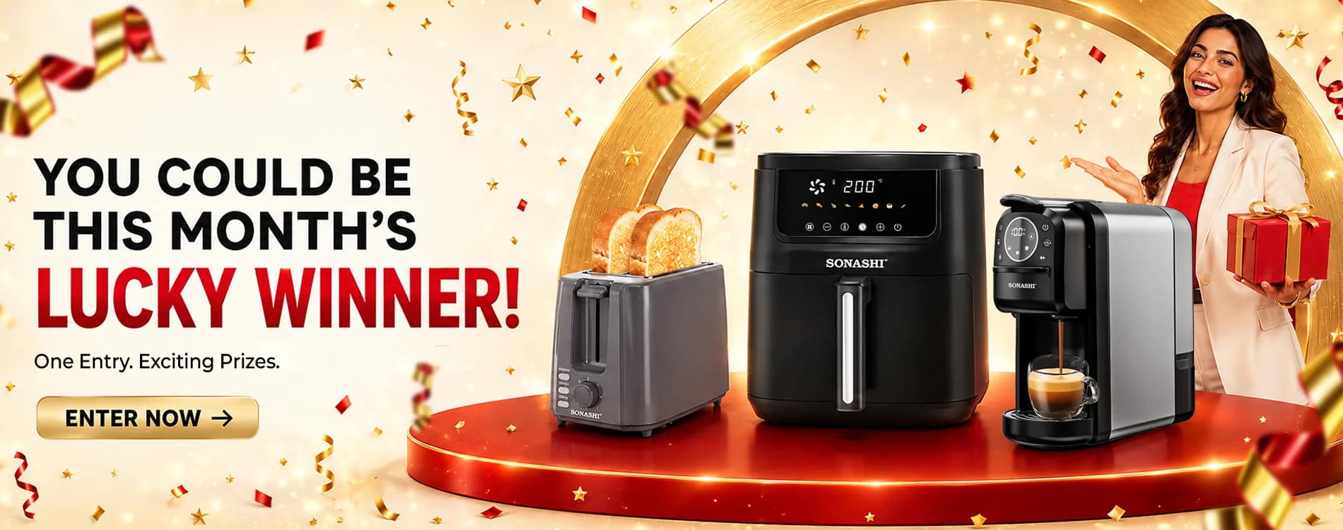 Sonashi monthly lucky draw — win a premium home appliance
