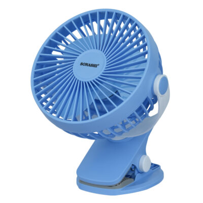 5 Inch 2 In 1 Desk & Clip Fan With 360°D Rotating Function (Blue-White) SRF-105…